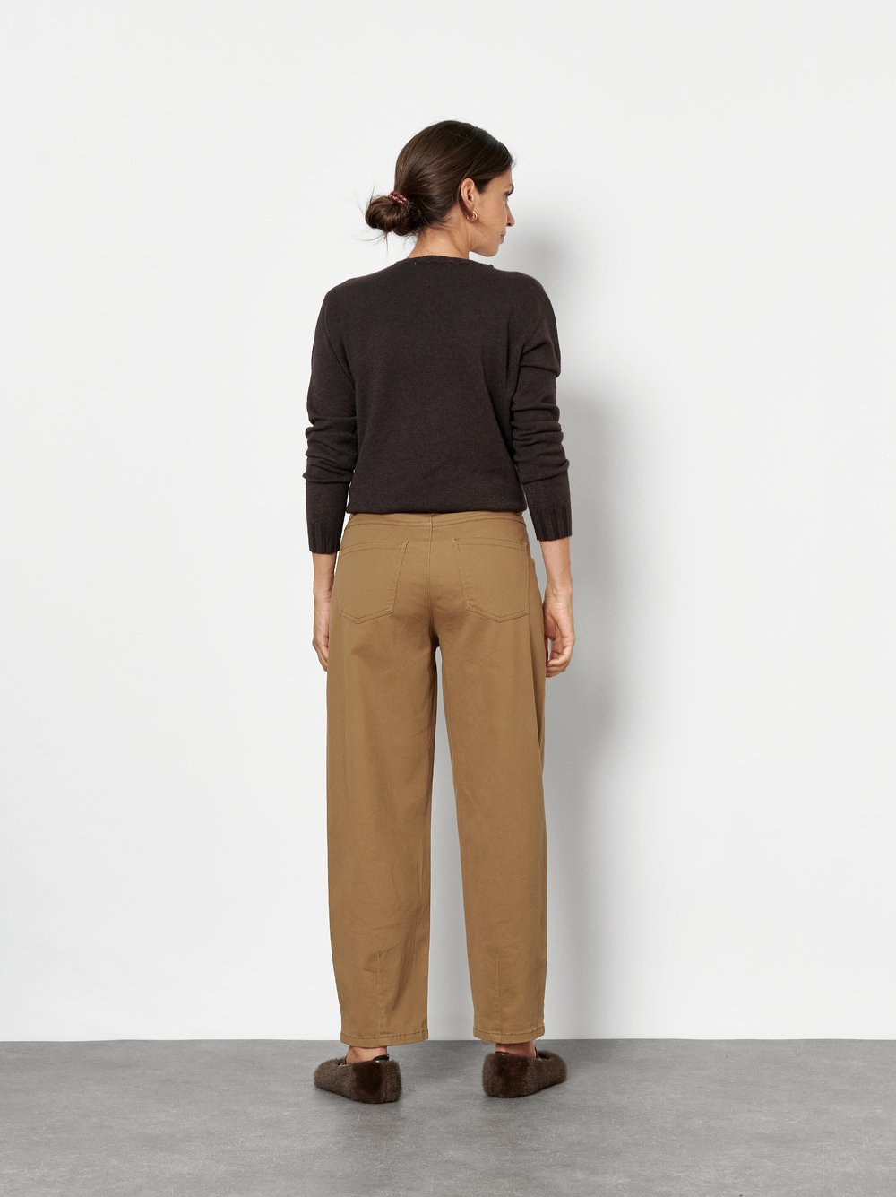 Barrel-Hose mit markanten Fronttaschen | Style »Liv Barrel« Braun