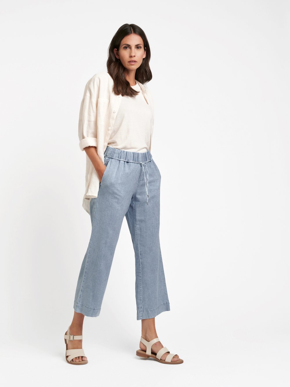 Sommerliche Wide Leg | Style »Pia« light blue