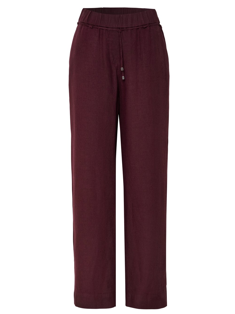 Damenhose Pia Wide in berry, Weite Leinenhose, freigestellte Produktansicht
