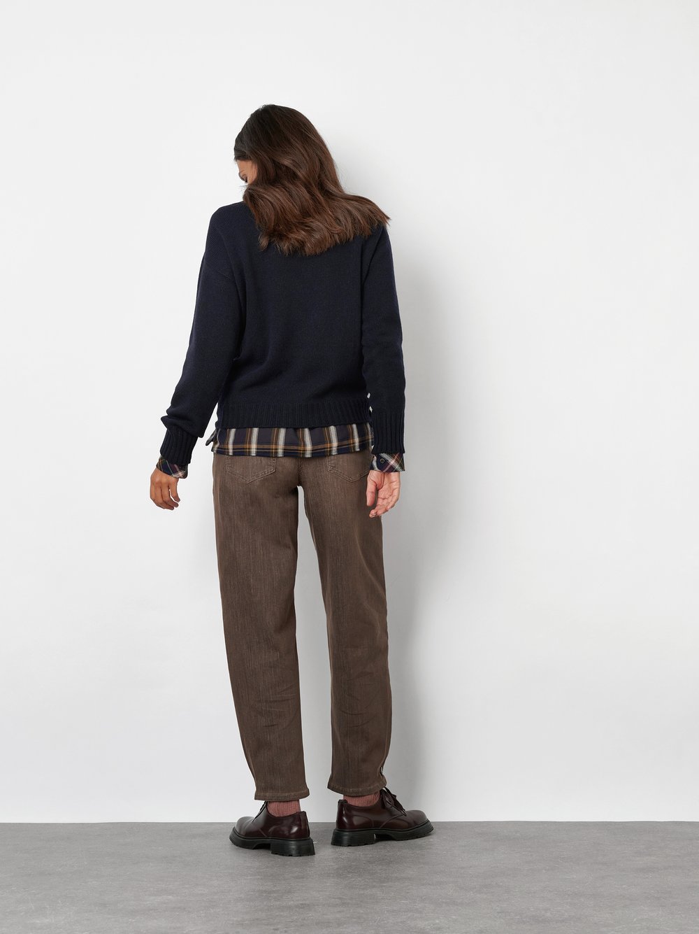 Cable-Knit Jumper with Cashmere | Style »Hedi« Dark Blue