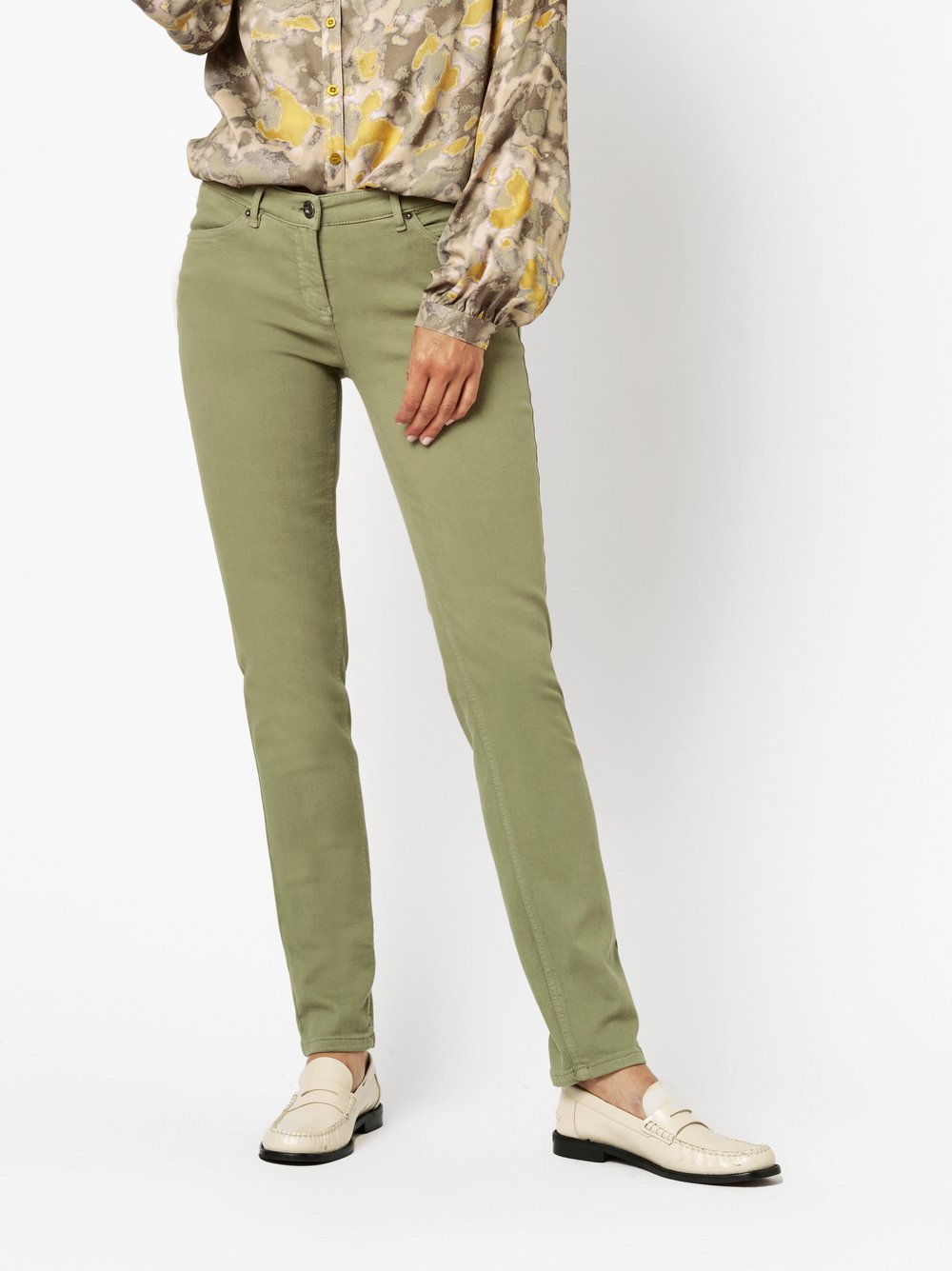 Jeans Perfect Shape khaki Vorderansicht