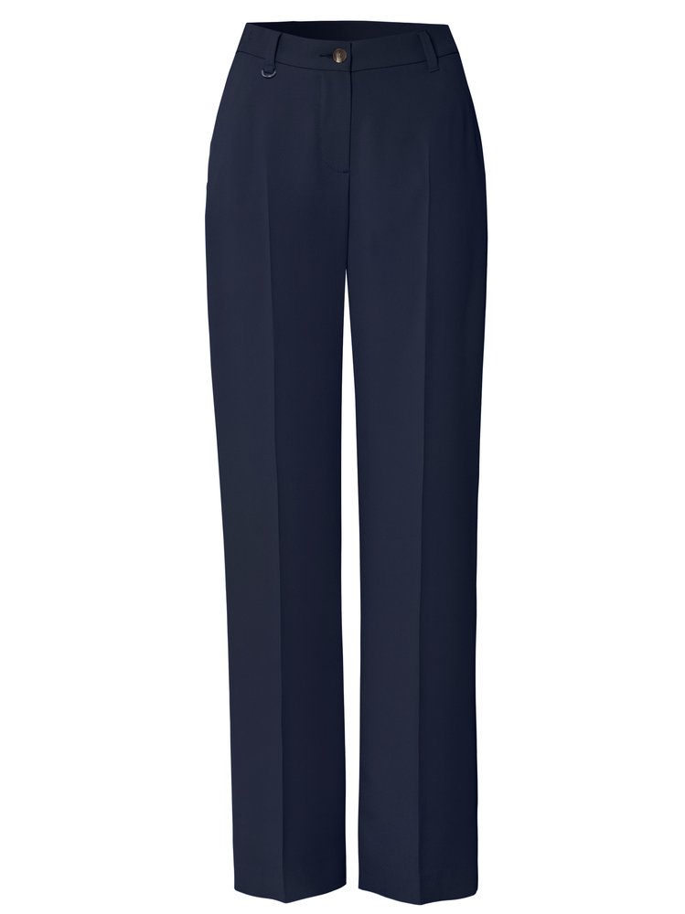 Womens trousers Luisa Wide in dark blue, wide-leg trousers made of twill, product view