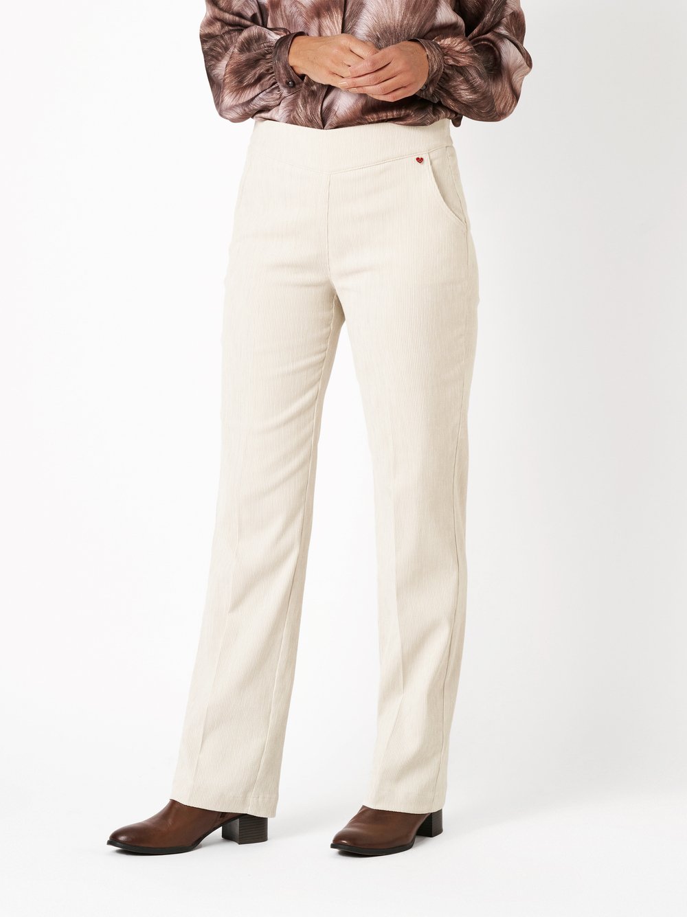 Trousers Scarlet ecru front view Trousers Scarlet ecru front view