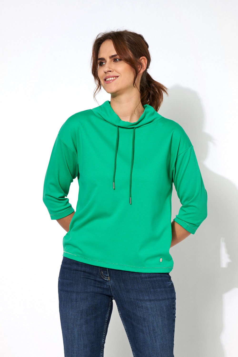 Sweatshirt mit Stehkragen | Style »Elani« green
