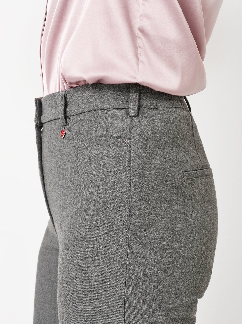 Trousers Steffi grey detail view Trousers Steffi grey detail view