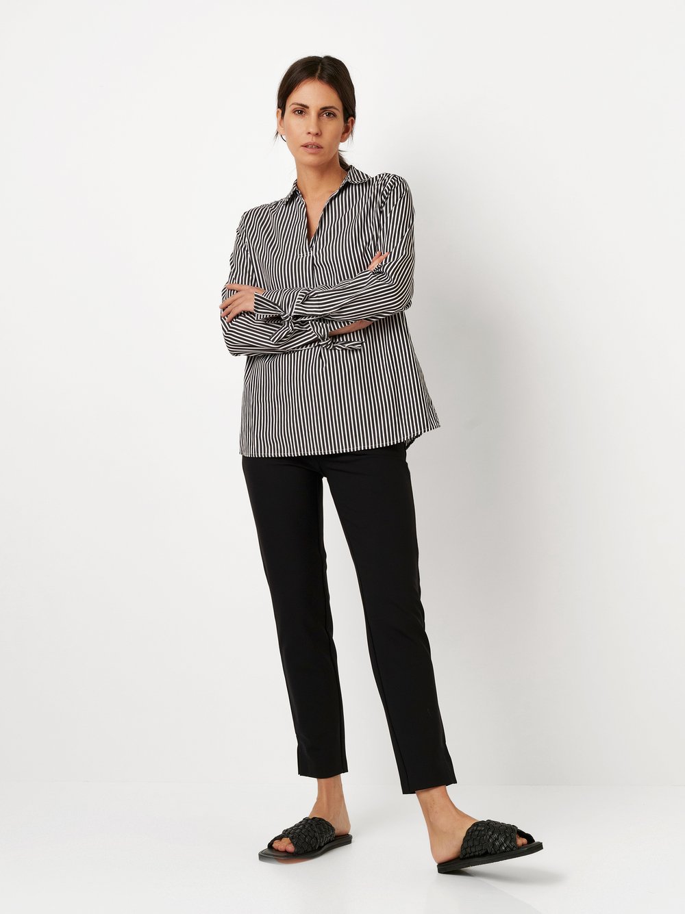 Bluse Celia navy/white Outfitansicht Bluse Celia navy/white Outfitansicht