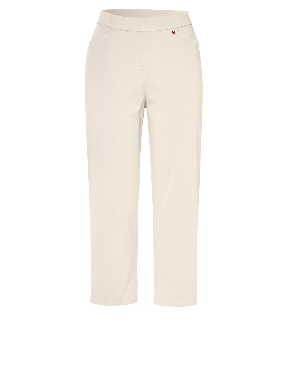 Damenhose Scarlet 3/4 in light beige, Entspannte 3/4-Hose mit Schlupfbund, freigestellte Produktansicht