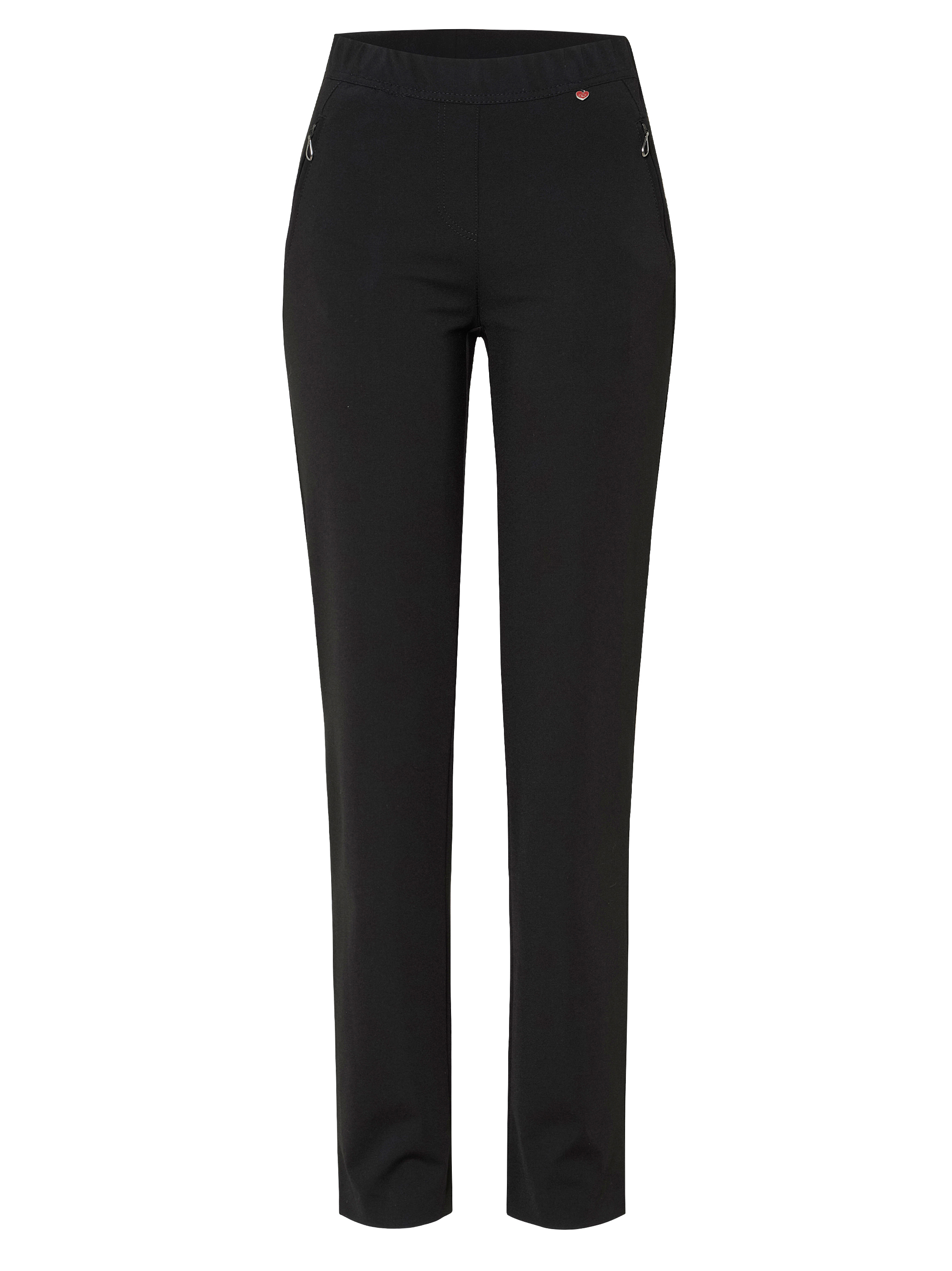 Damenhose Alice Slim in black, jersey-Hose mit Zippertaschen, freigestellte Produktansicht