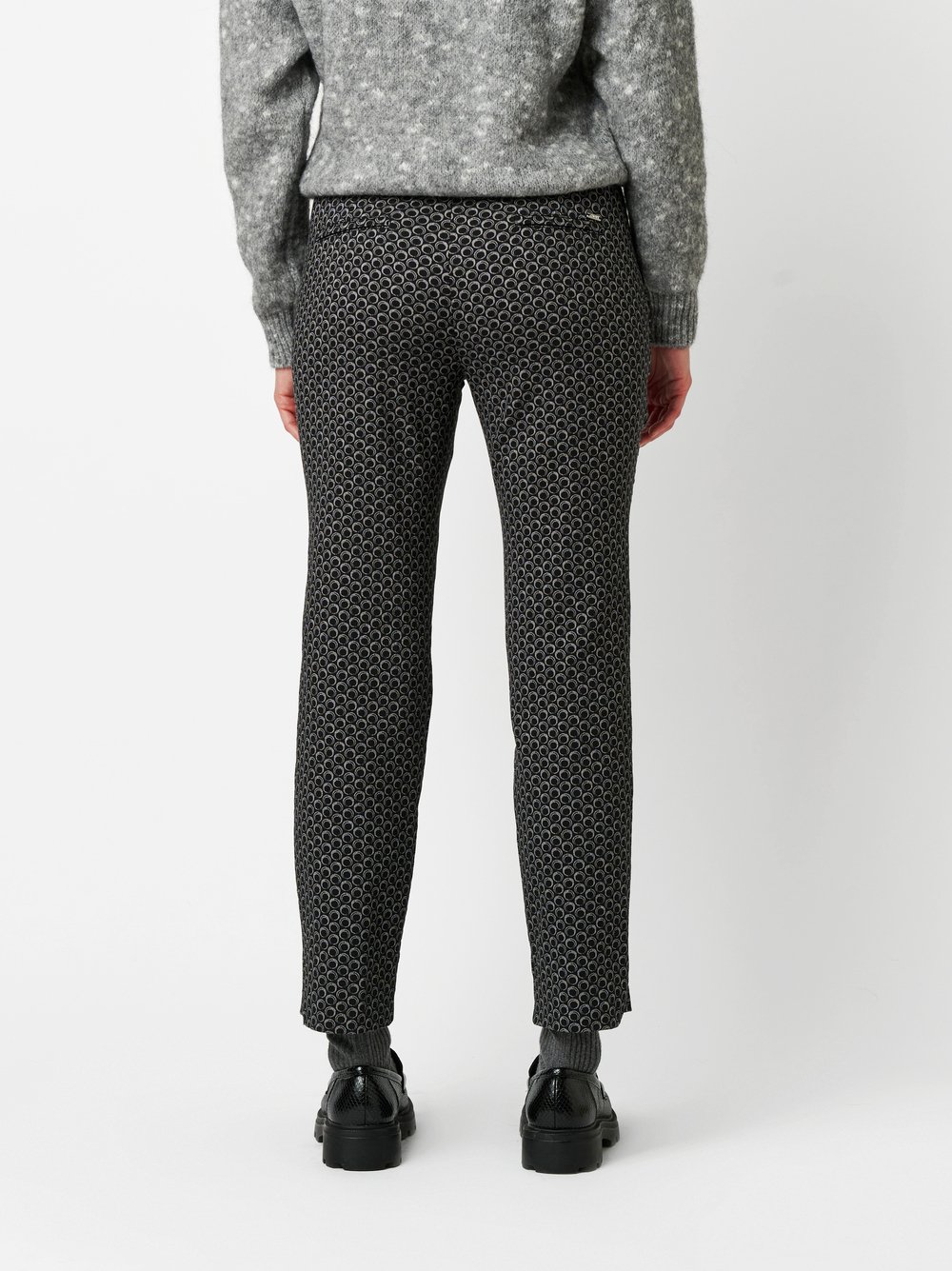 Trousers Jenny grey/black rear view Trousers Jenny grey/black rear view