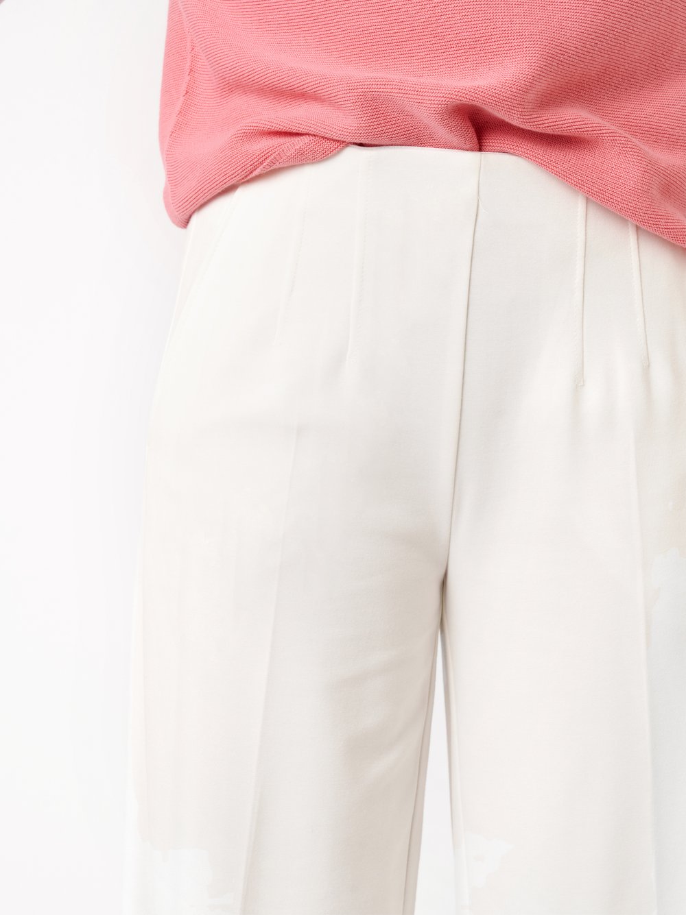 Damenhose Jenny Culotte in offwhite, Culotte aus Jersey, Detailansicht