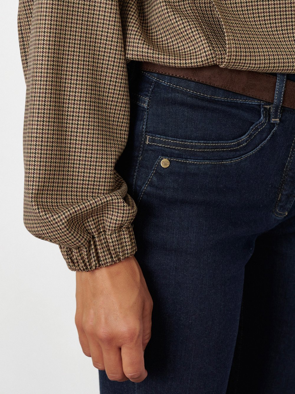 Damenjeans Be Loved in Dark Blue, slim-Fit Jeans mit hohem Bund, zweite Detailansicht
