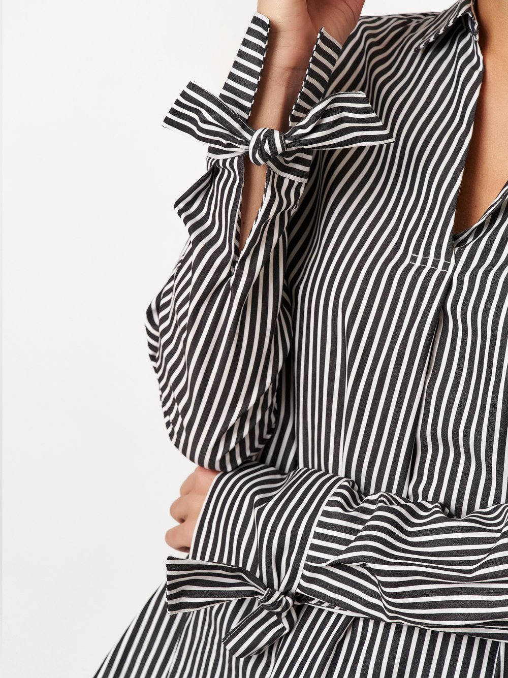 Bluse Celia navy/white Detailansicht Bluse Celia navy/white Detailansicht