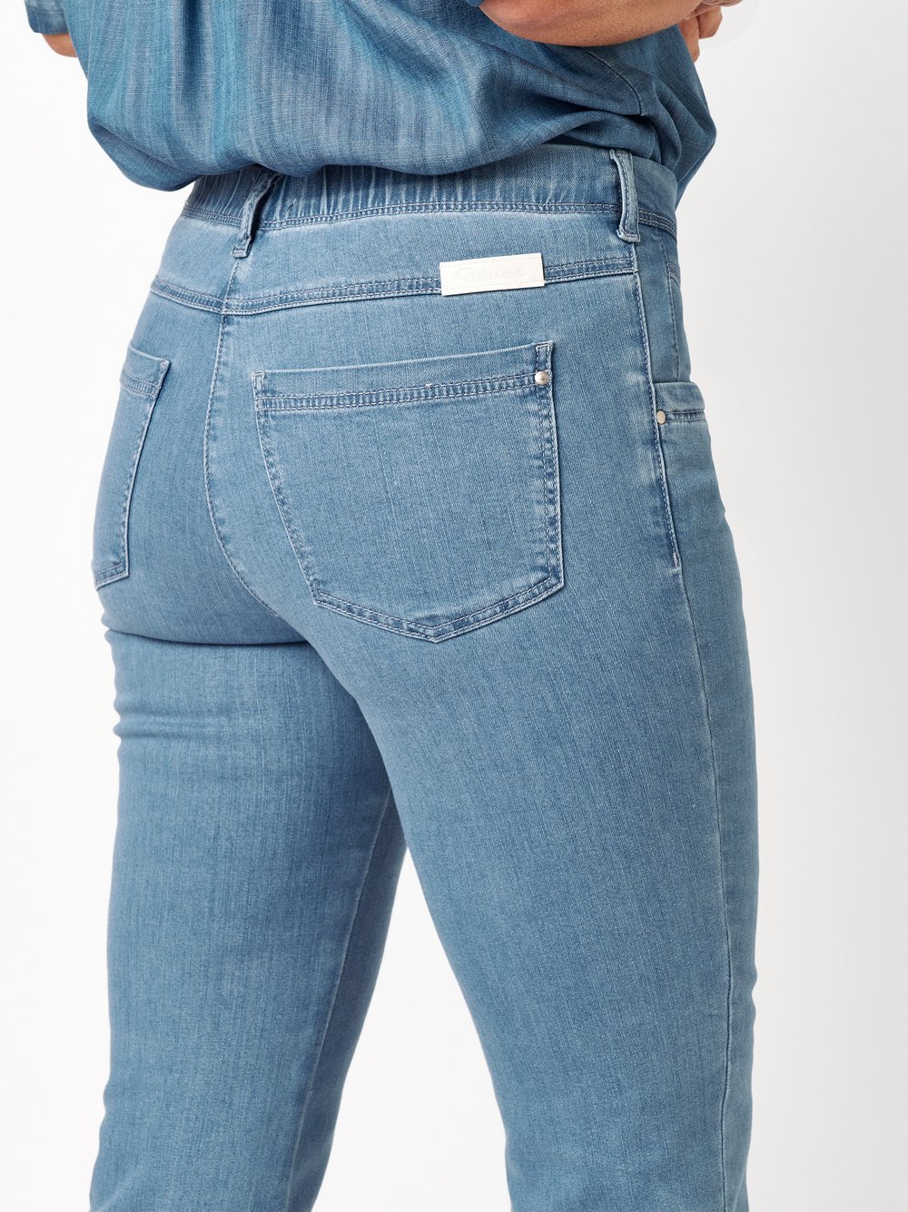 Damenjeans Meine beste Freundin 7/8 in light blue, 7/8-Jeans mit designstarker Taschenloesung, Detailansicht