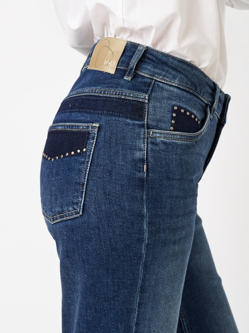 Jeans Ella mid blue Detailansicht Jeans Ella mid blue Detailansicht