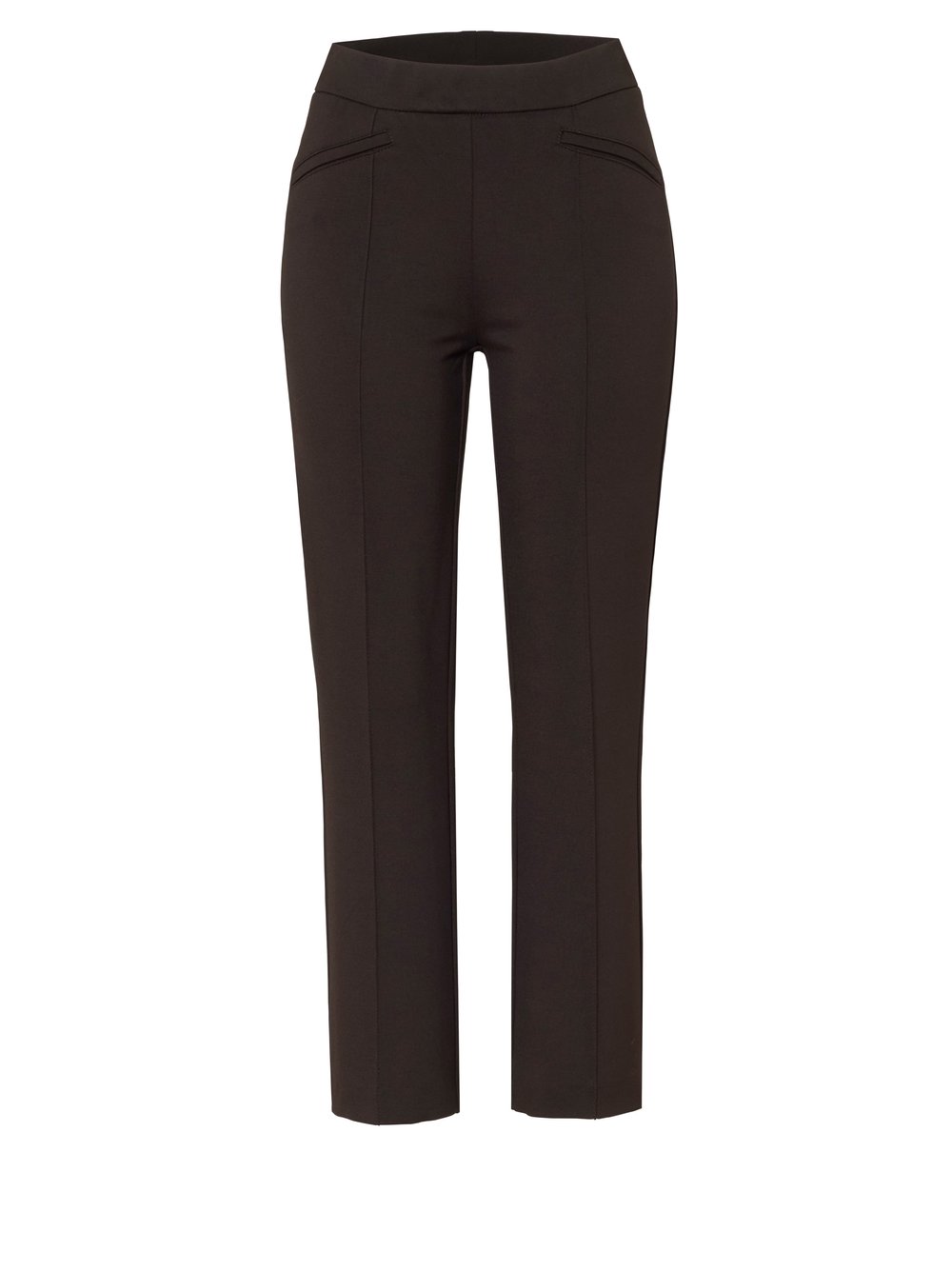 Damenhose Jenny 7/8 in Dunkelbraun, Leicht ausgestellte 7/8-Jerseyhose, freigestellte Produktansicht