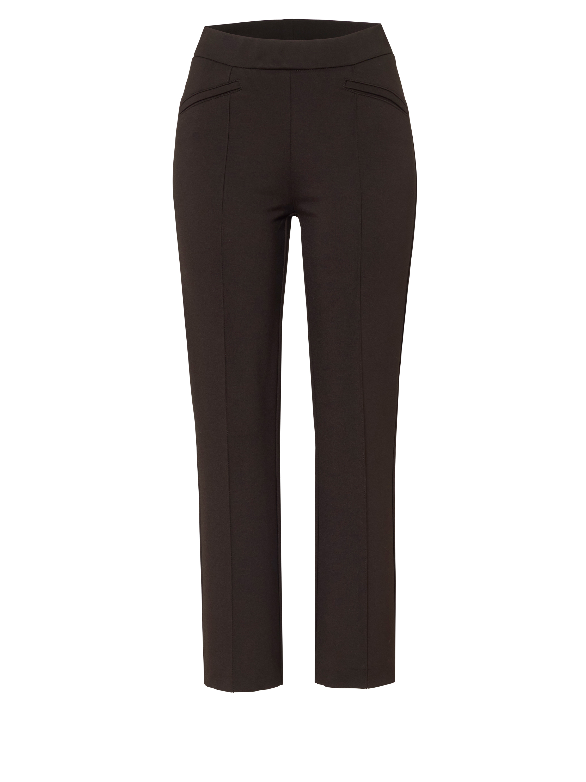 Damenhose Jenny 7/8 in Dunkelbraun, Leicht ausgestellte 7/8-Jerseyhose, freigestellte Produktansicht