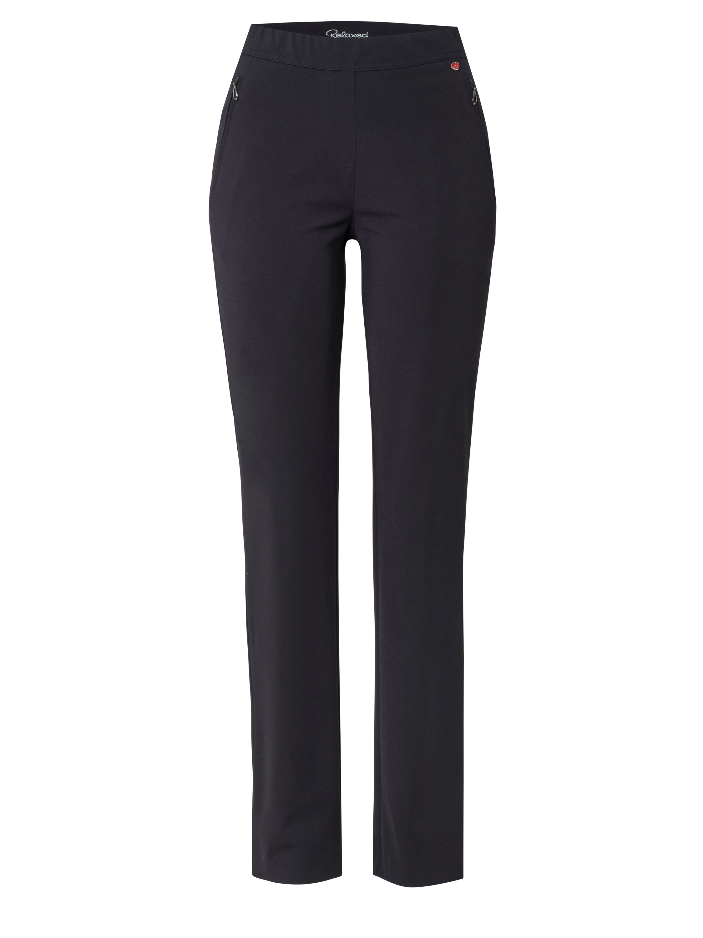 Damenhose Alice Slim in navy, jersey-Hose mit Zippertaschen, freigestellte Produktansicht