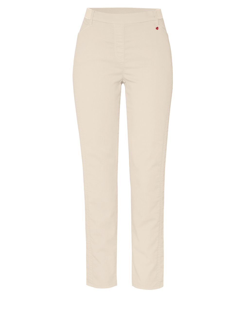 Damenhose Alice Slim 7/8 in light beige, 7/8-Hose mit sportivem Gummibund, freigestellte Produktansicht
