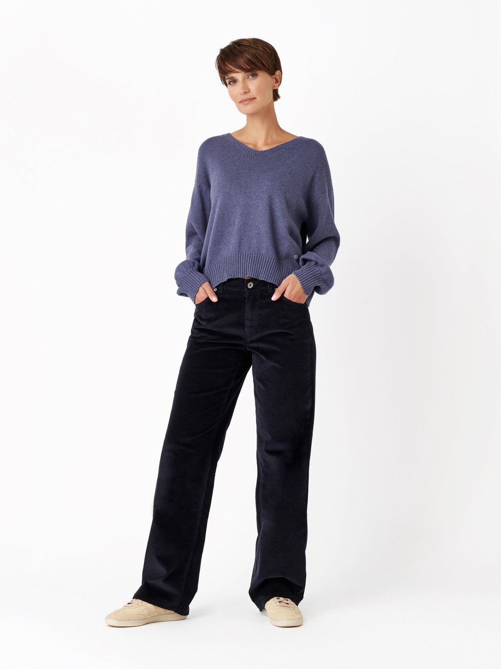 Trousers Liv dark blue outfit view
