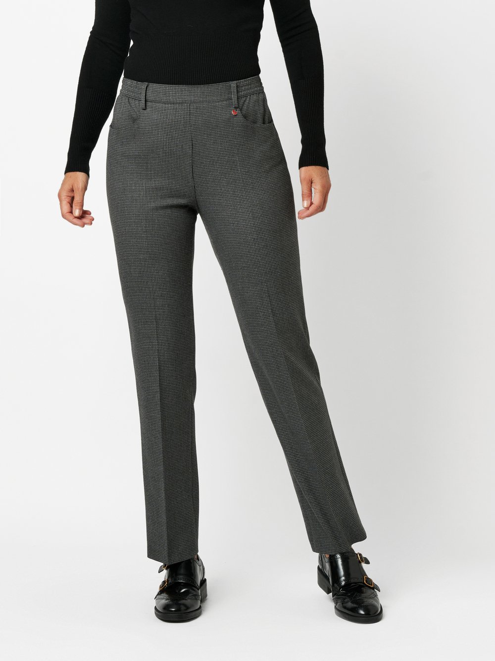 Trousers Scarlet dark grey front view Trousers Scarlet dark grey front view