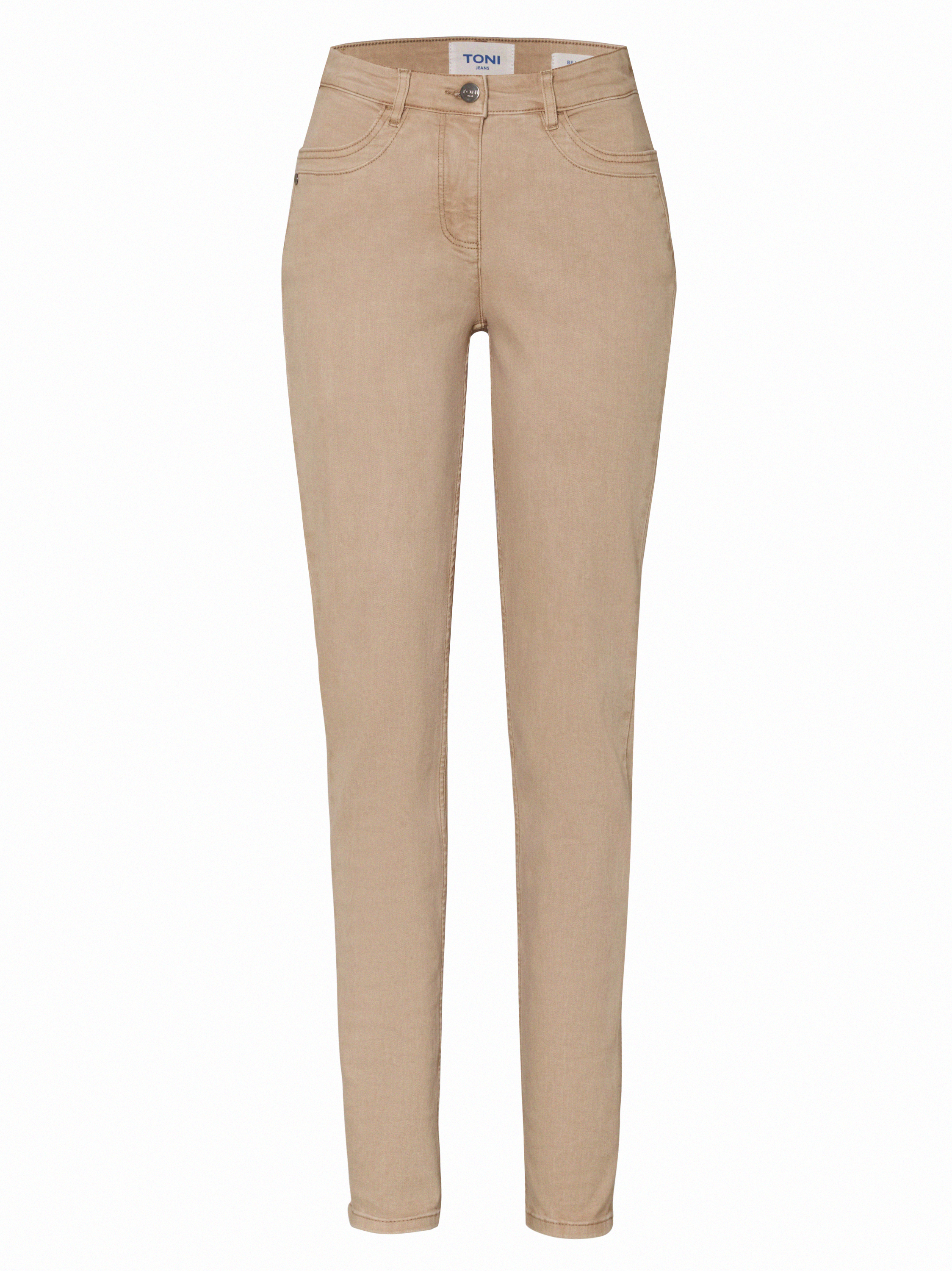 Damenjeans Be Loved in Beige, high-Waist Jeans in Colour Denim, freigestellte Produktansicht