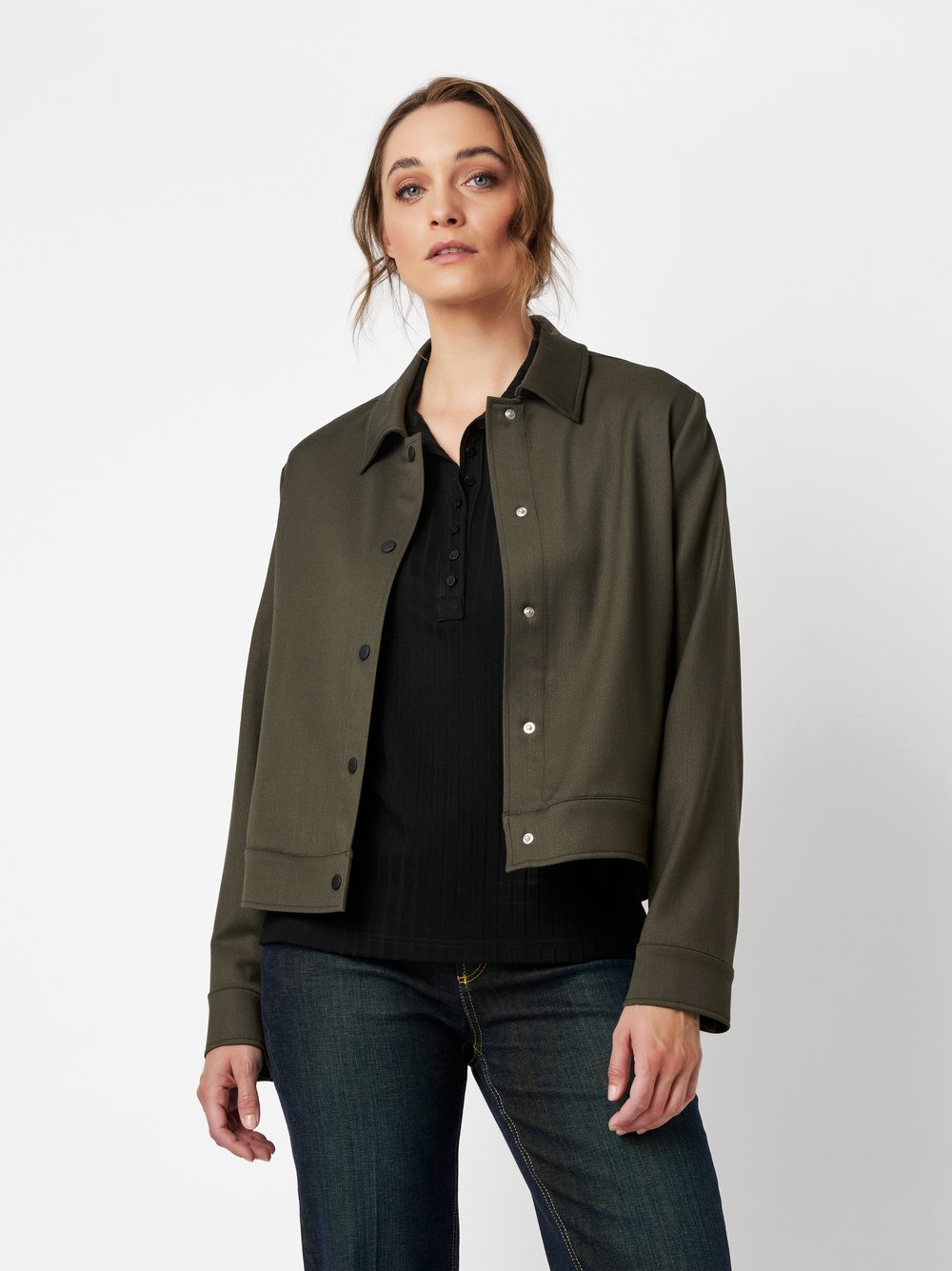 Jäckchen mit Kragen | Style »Jara« olive