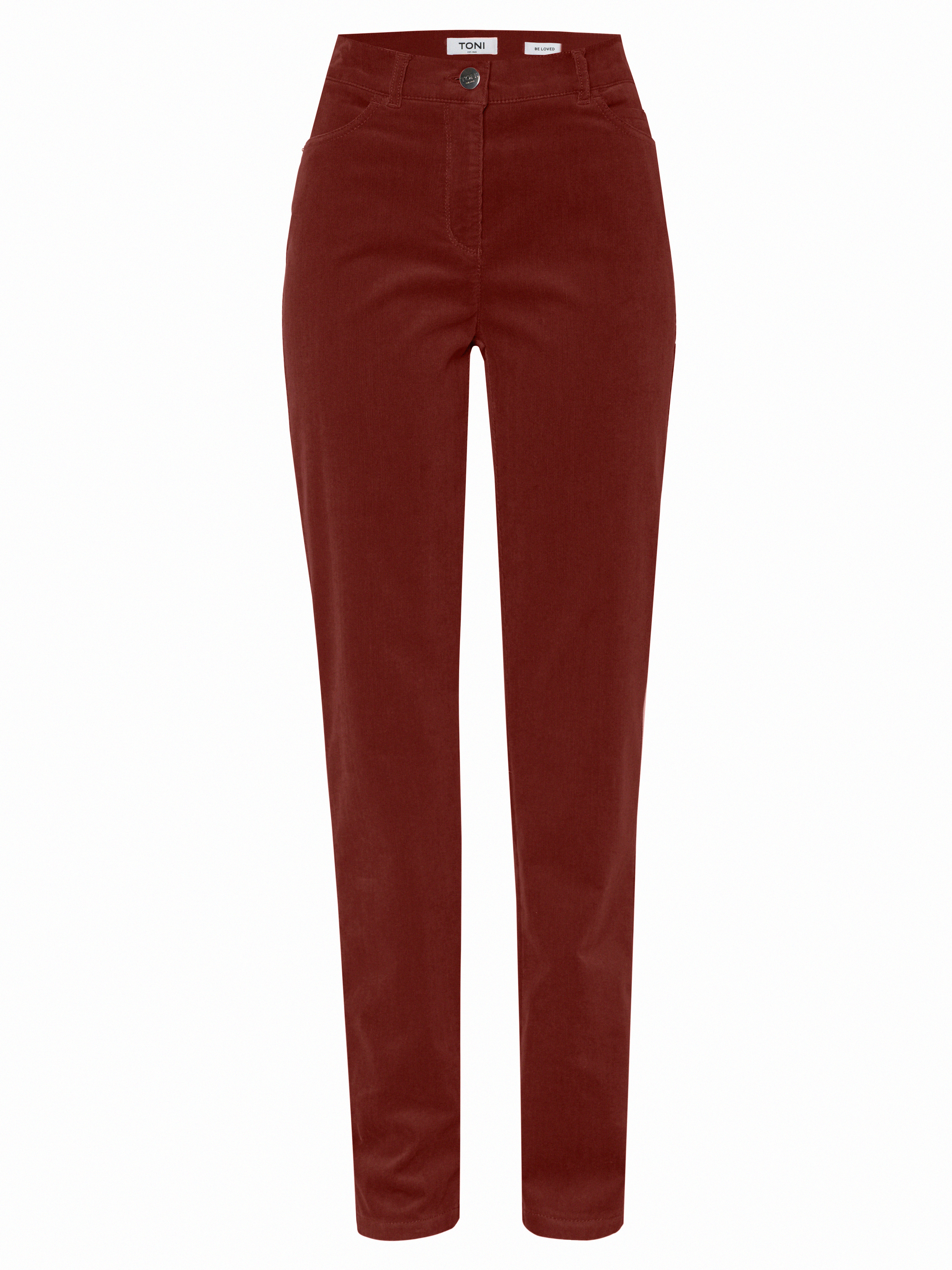 Womens trousers Be Loved in Bordeaux, high-waist corduroy trousers, product view