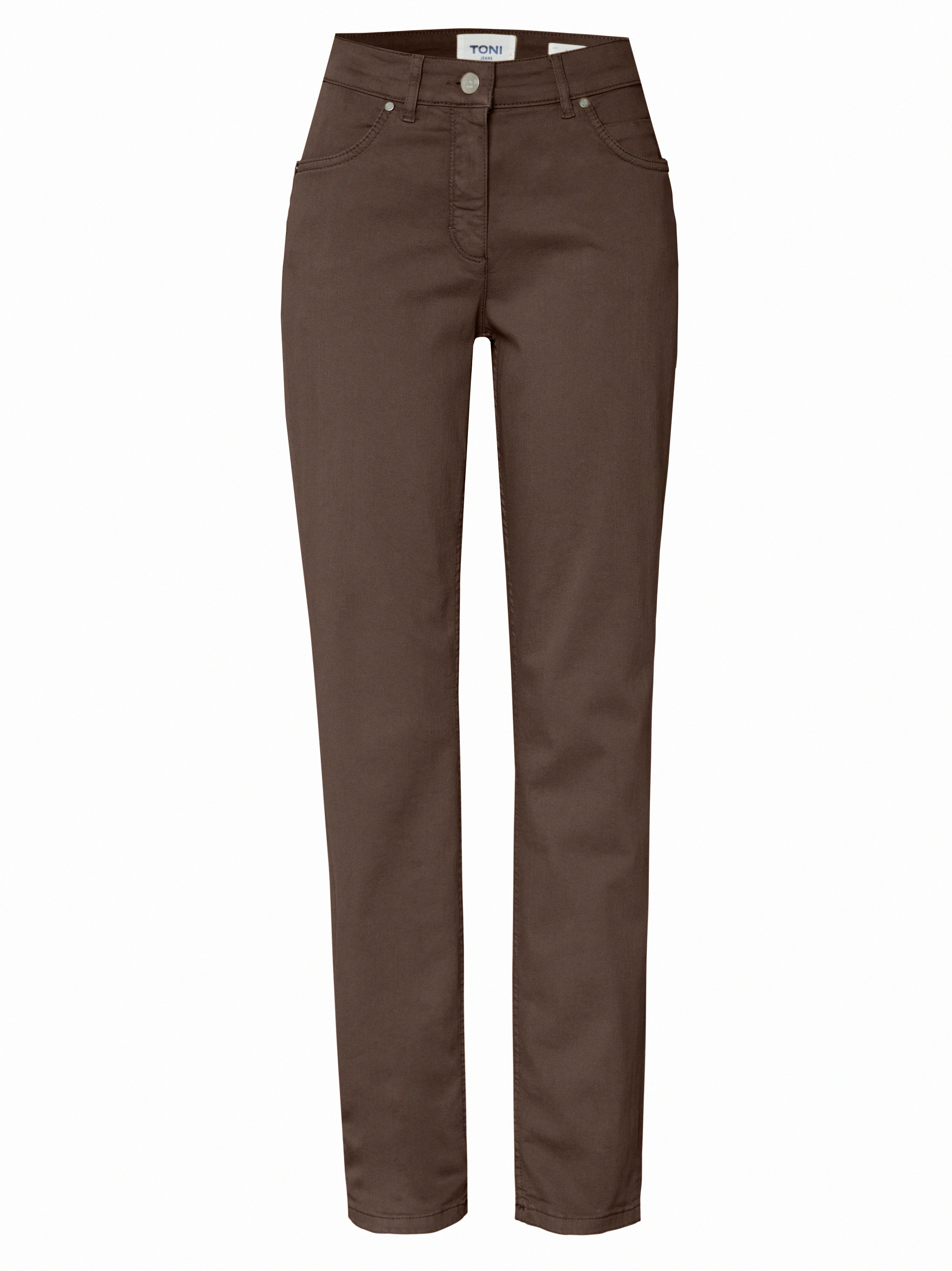 Womens jeans Honey in Dark Brown, casual stretch jeans, product view