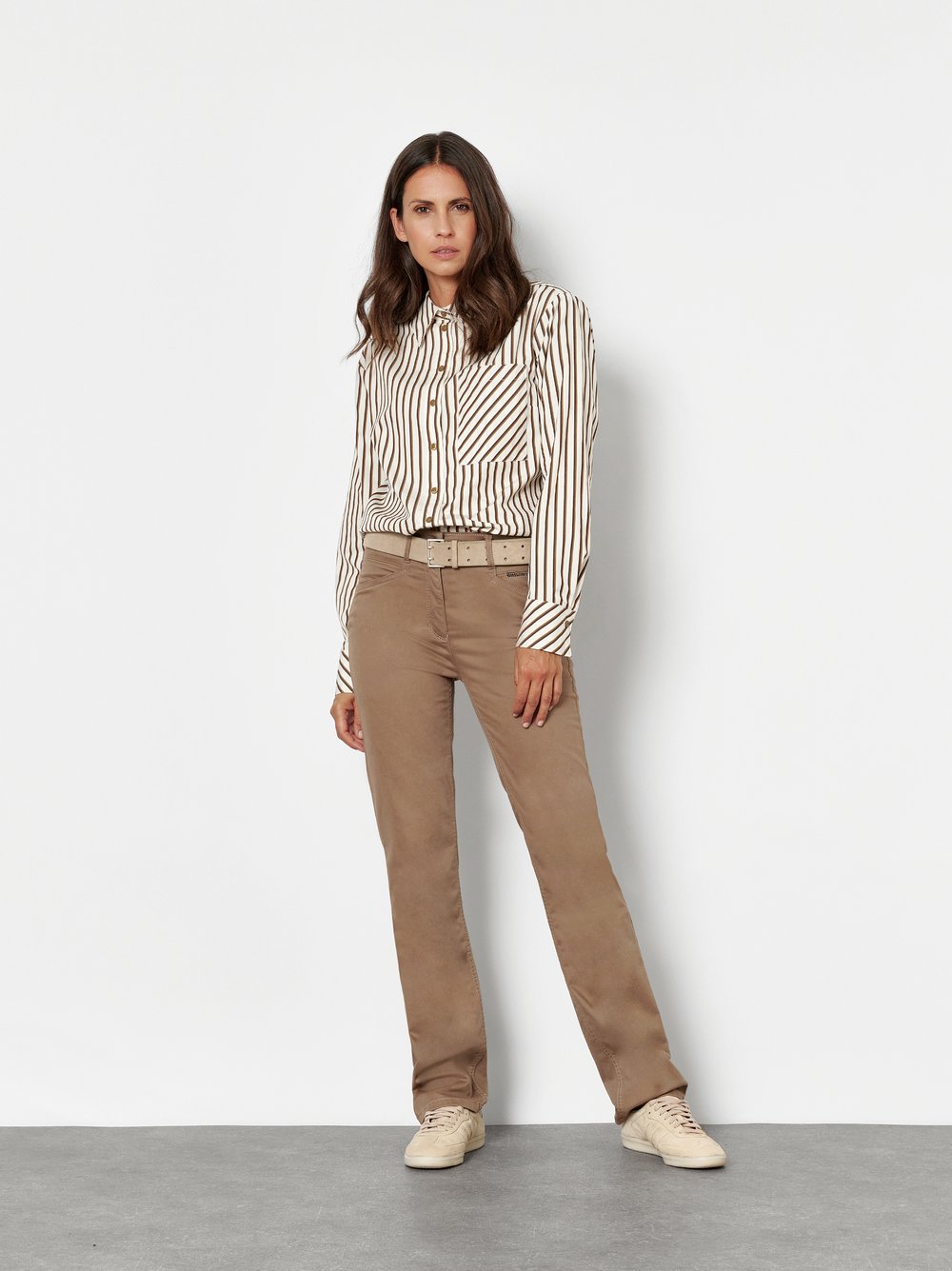 Regular-Fit Hose mit Strassdetail | Style »Be Loved« Braun