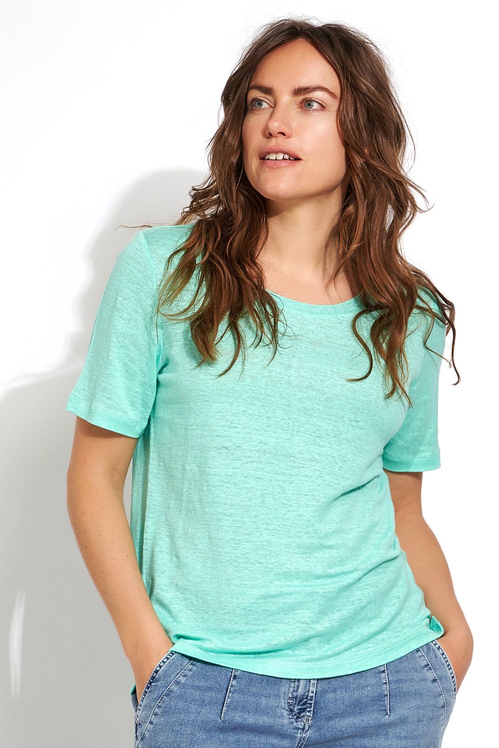 Bequemes Shirt aus Leinen | Style »Esra« green