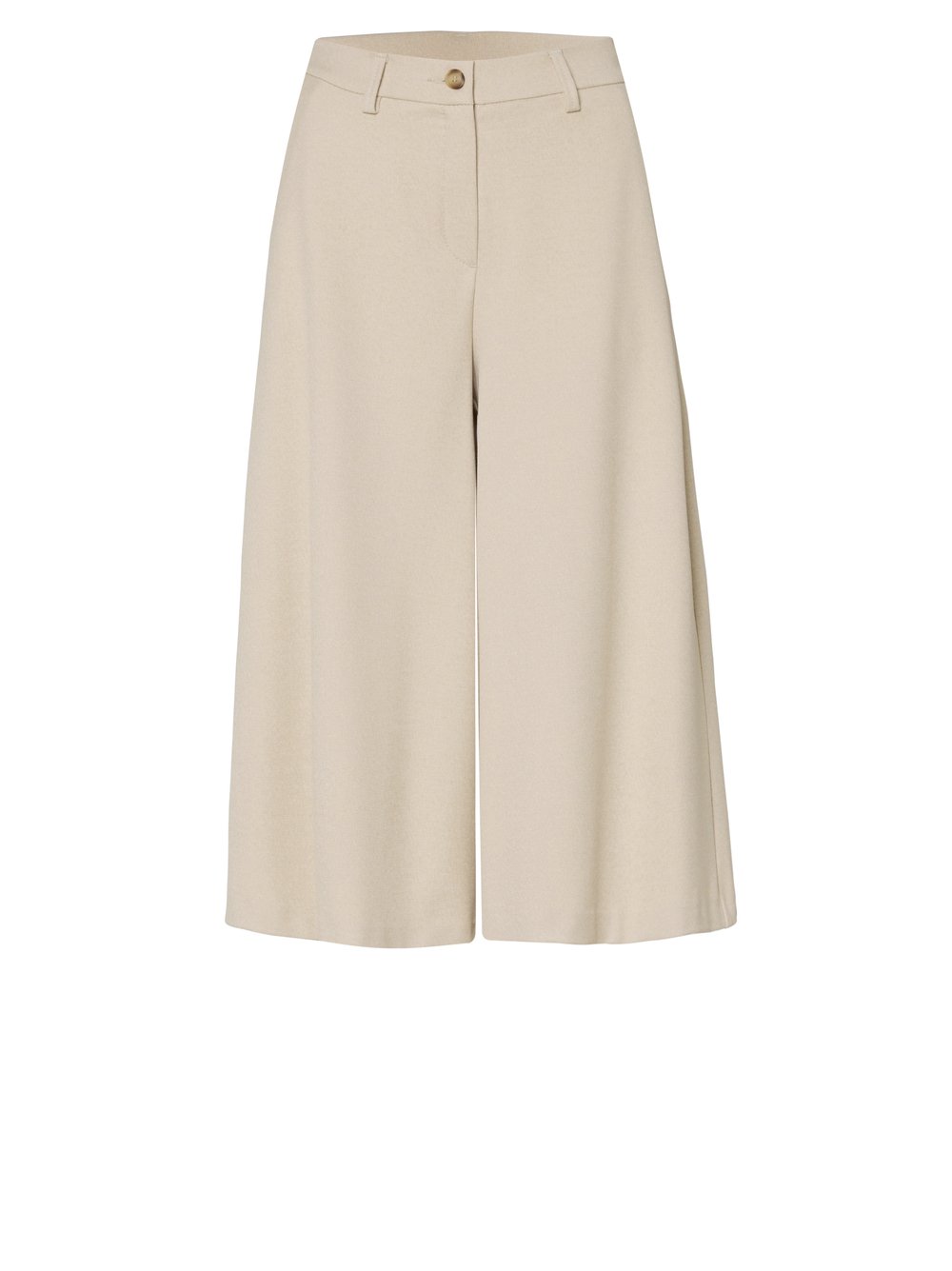 Damenrock Culotte in Creme, Culotte aus fliessendem Gabardine, freigestellte Produktansicht