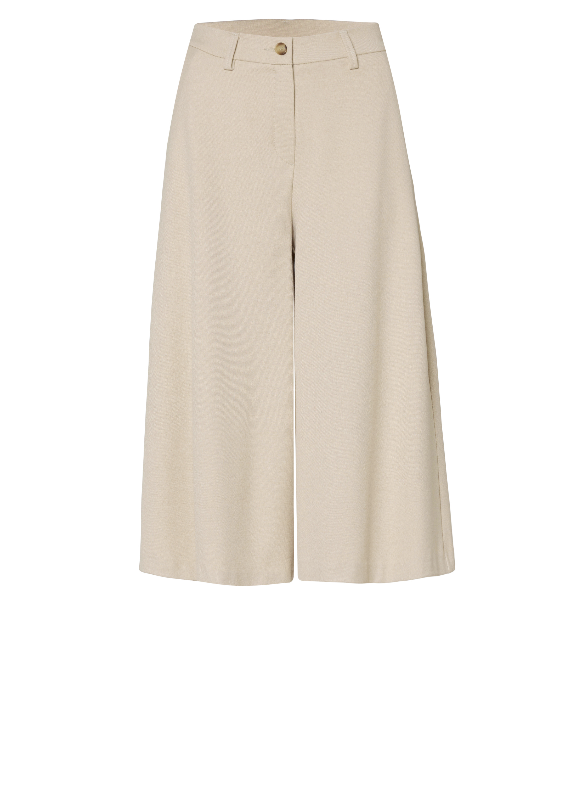 Damenrock Culotte in Creme, Culotte aus fliessendem Gabardine, freigestellte Produktansicht