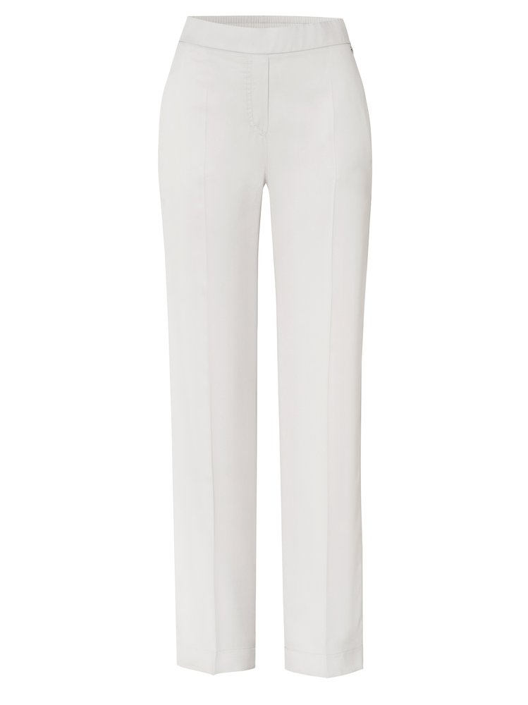 Womens trousers Scarlet Wide in light grey, figure-skimming pleated trousers, product view