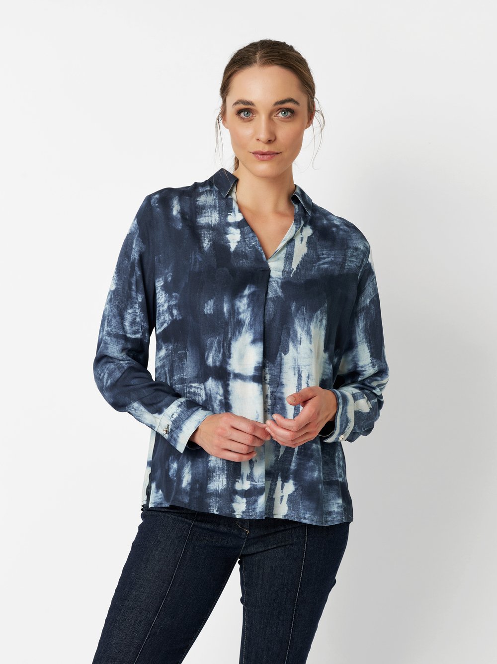 Schlupfbluse mit Farbverlauf | Style »Celia« blue