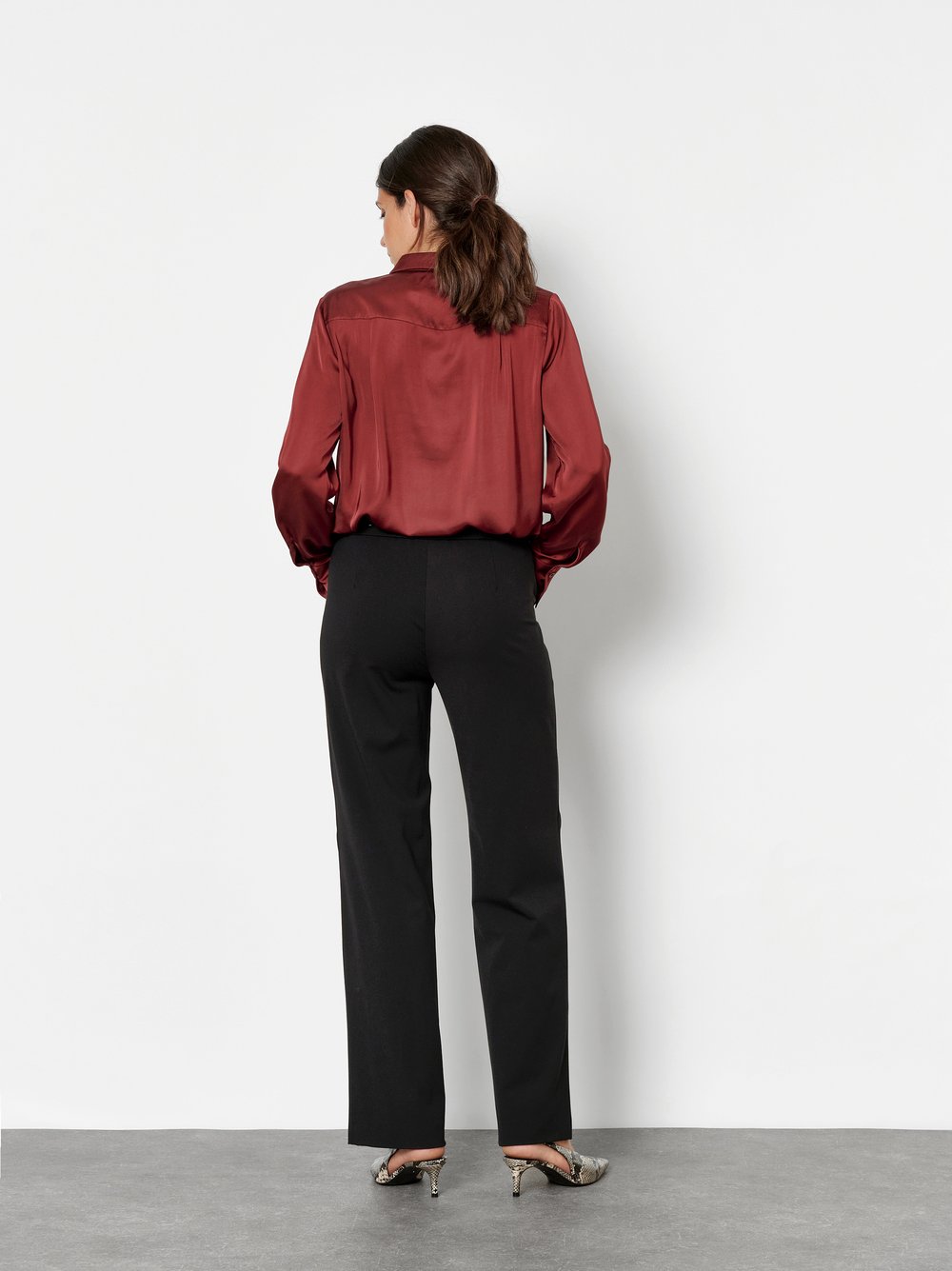 Wide-Leg Hose mit Tunnelzug | Style »Sue Wide« Schwarz