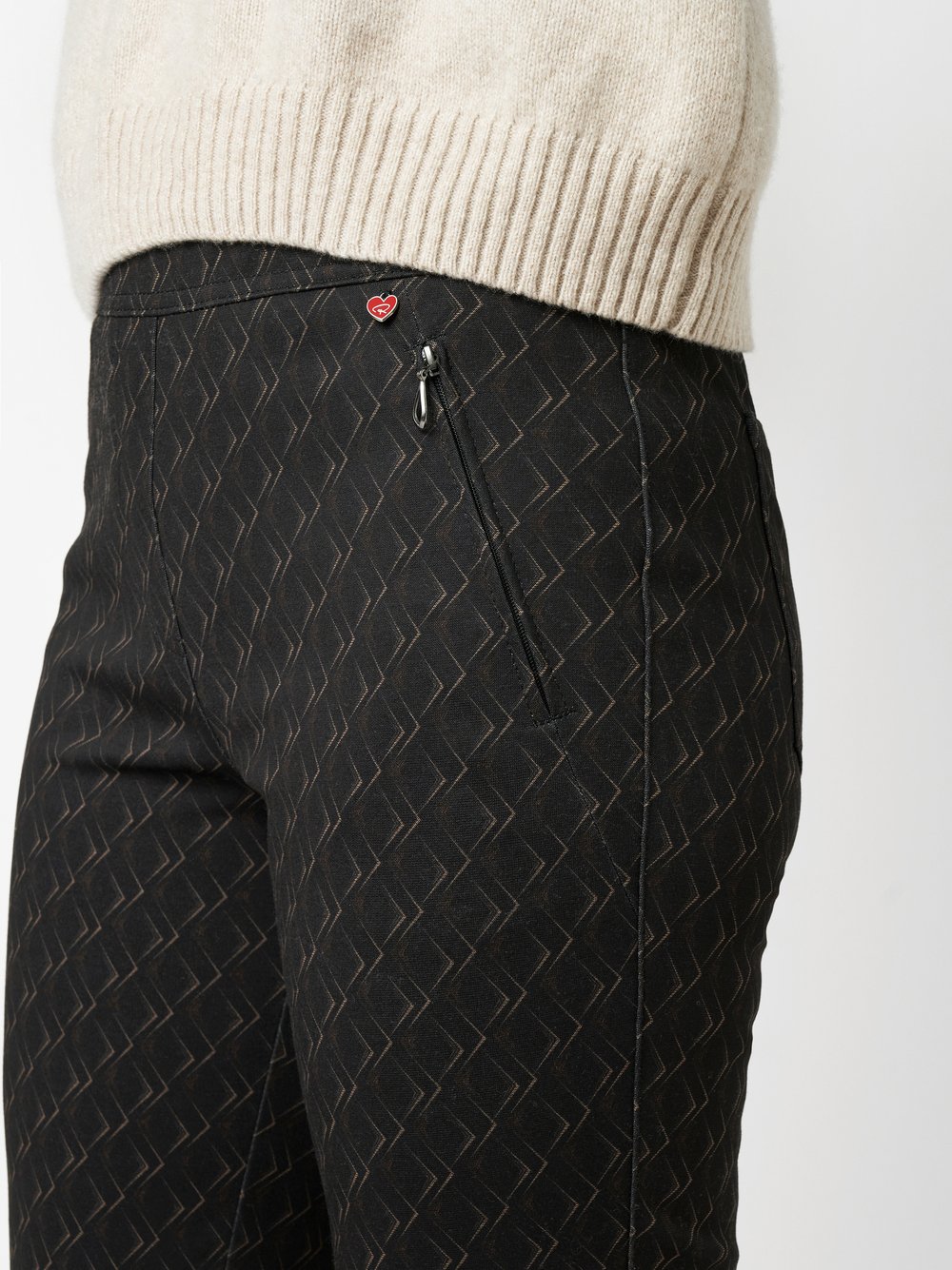Trousers Alice black/brown detail view Trousers Alice black/brown detail view