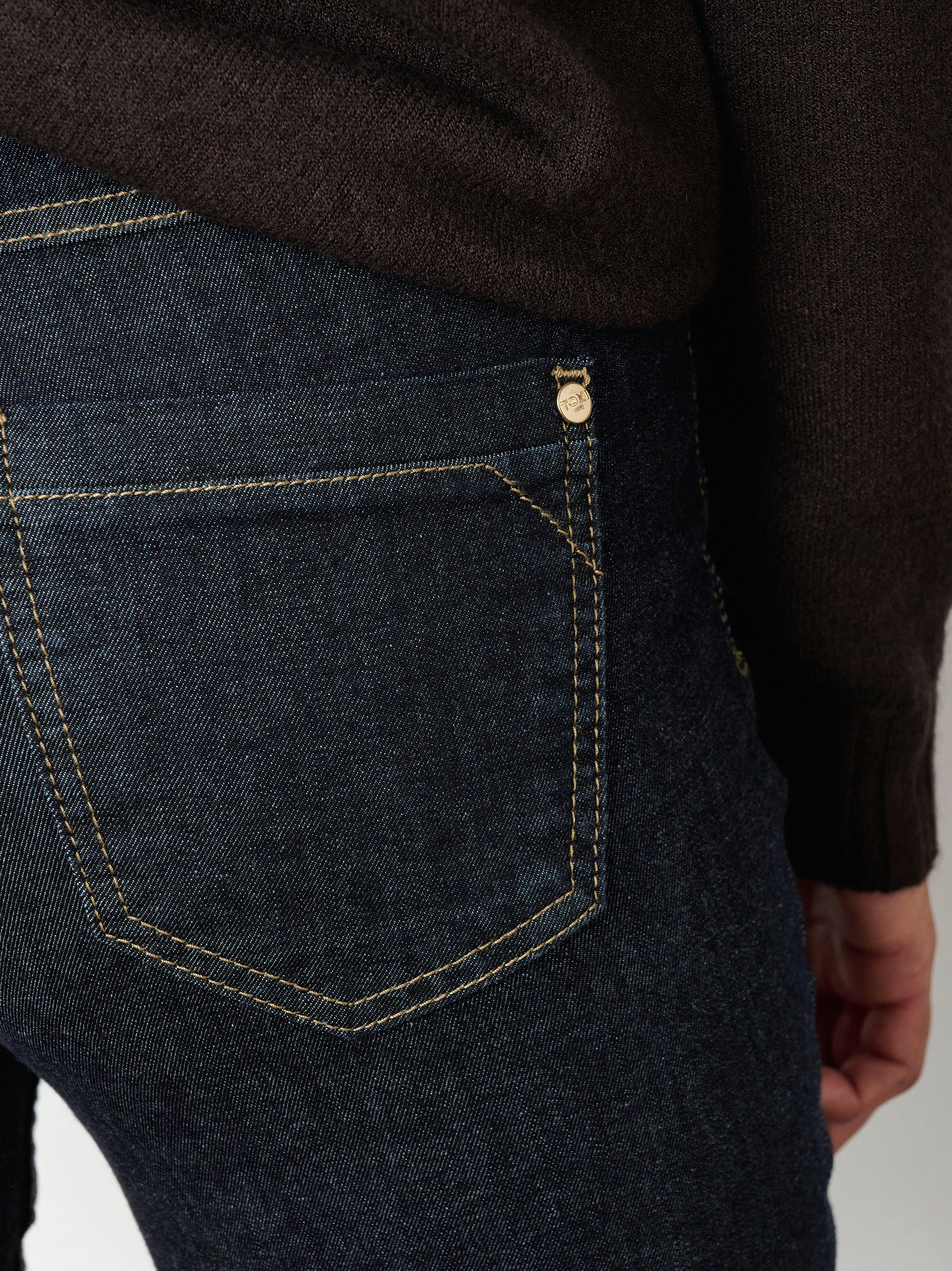 Damenjeans Be Loved in dark blue, High Waist Jeans, Detailansicht