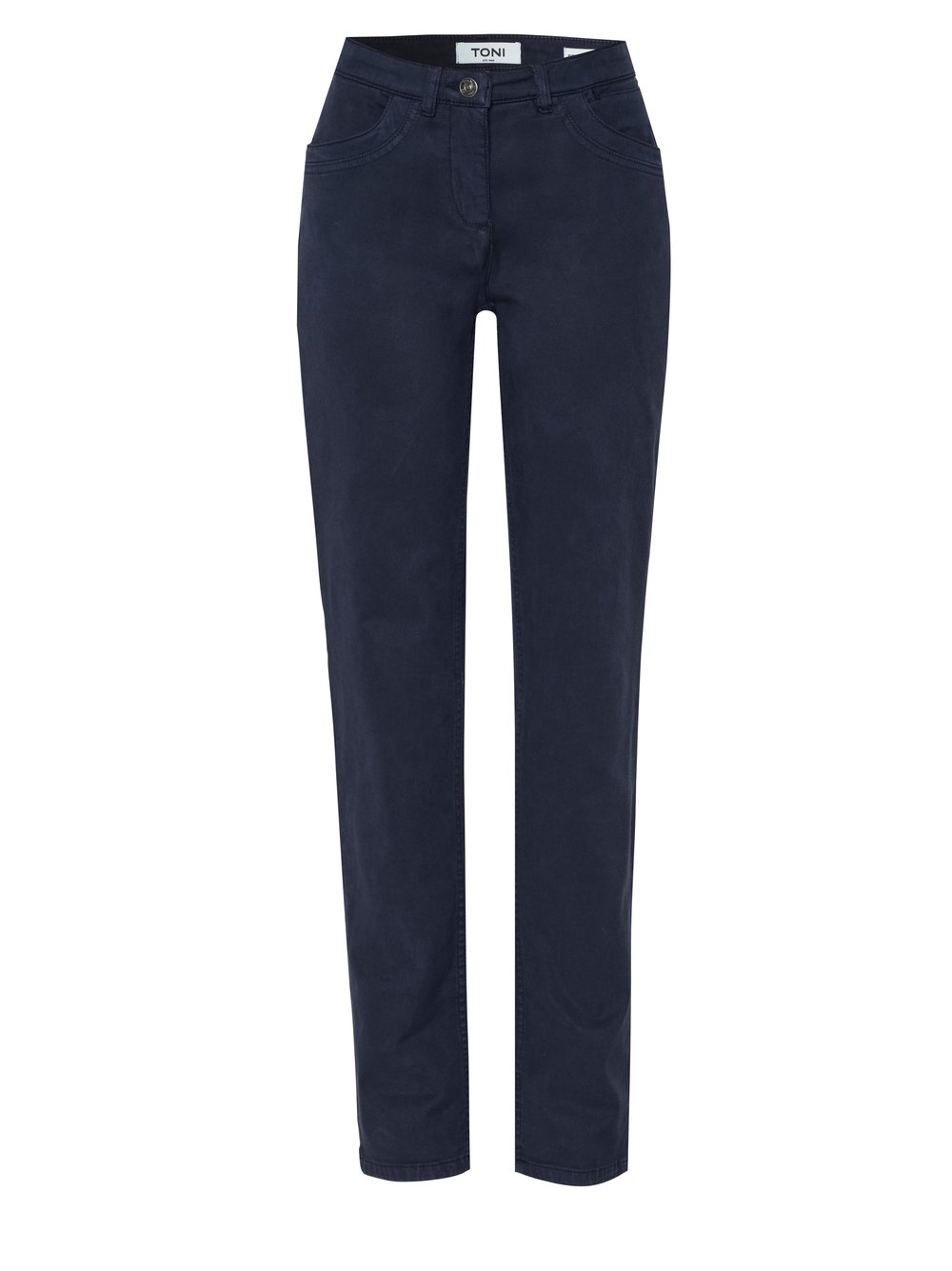 Damenhose Perfect Shape in Dark Blue, Softe Twillhose mit perfekter Passform, freigestellte Produktansicht