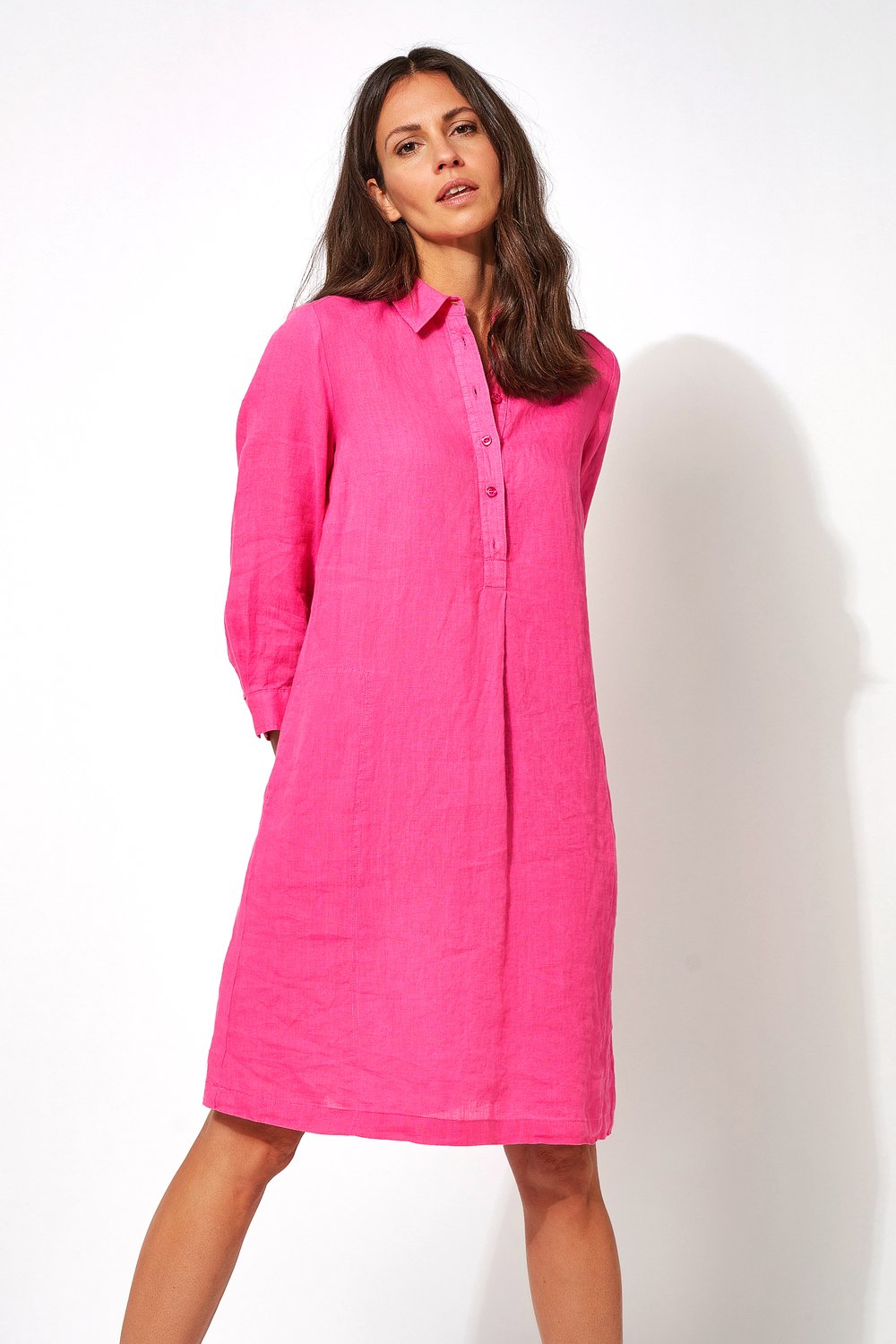 Relaxed linen dress | Style »Aila« pink