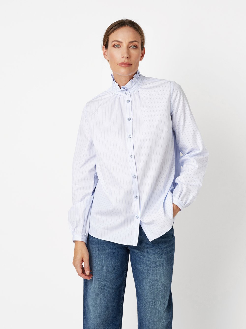 Bluse Cleo blue/blue Vorderansicht Bluse Cleo blue/blue Vorderansicht