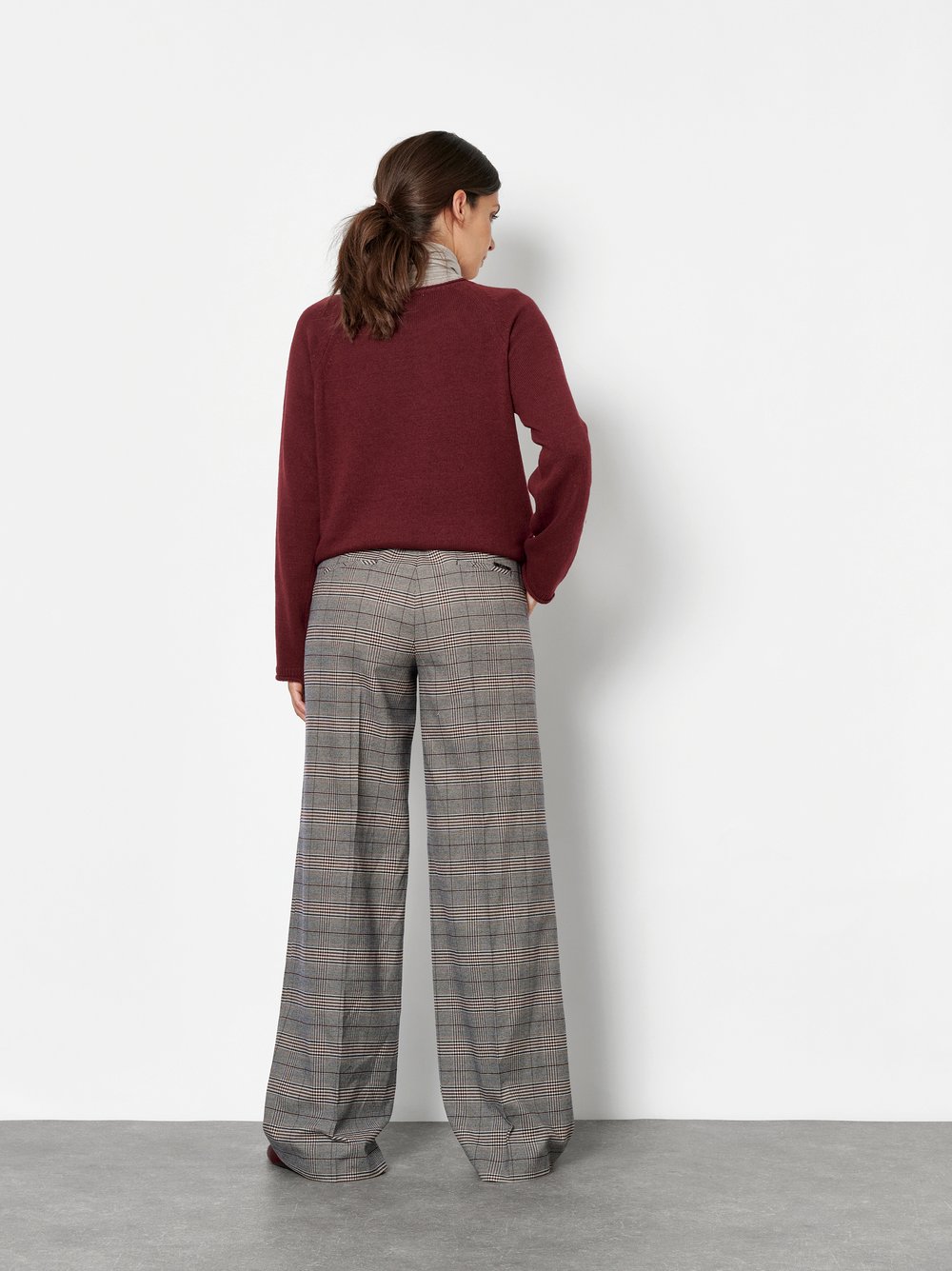 Wide-Leg Hose mit Karomuster | Style »Luisa Palazzo« Braun