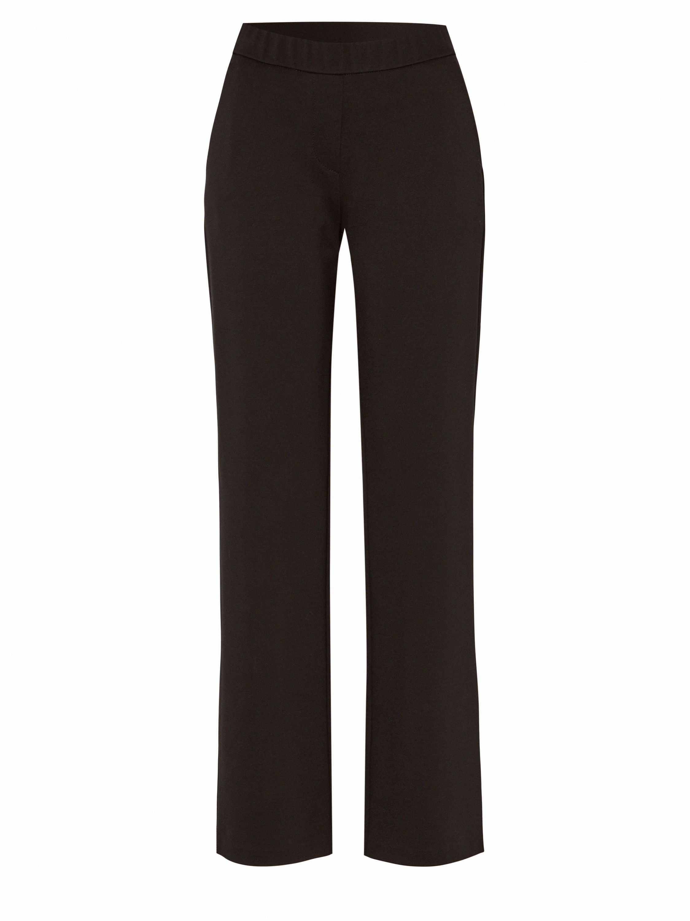 Womens trousers Jenny Wide in Dark Brown, wide-leg jersey trousers, product view