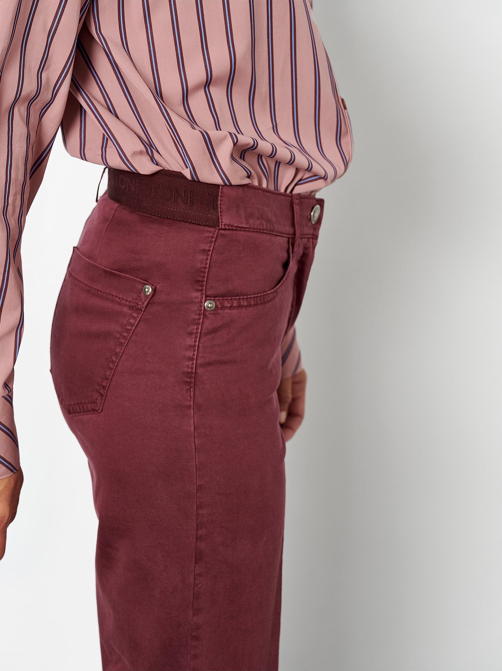 Wide-Leg Hose aus Baumwollsatin | Style »Jenny Wide« Beere