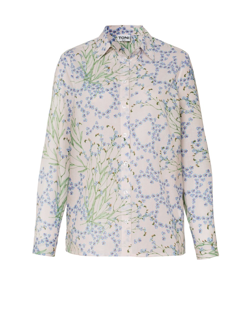 Damenbluse Clay in multicolour, leichte Bluse mit Flowerprint, freigestellte Produktansicht