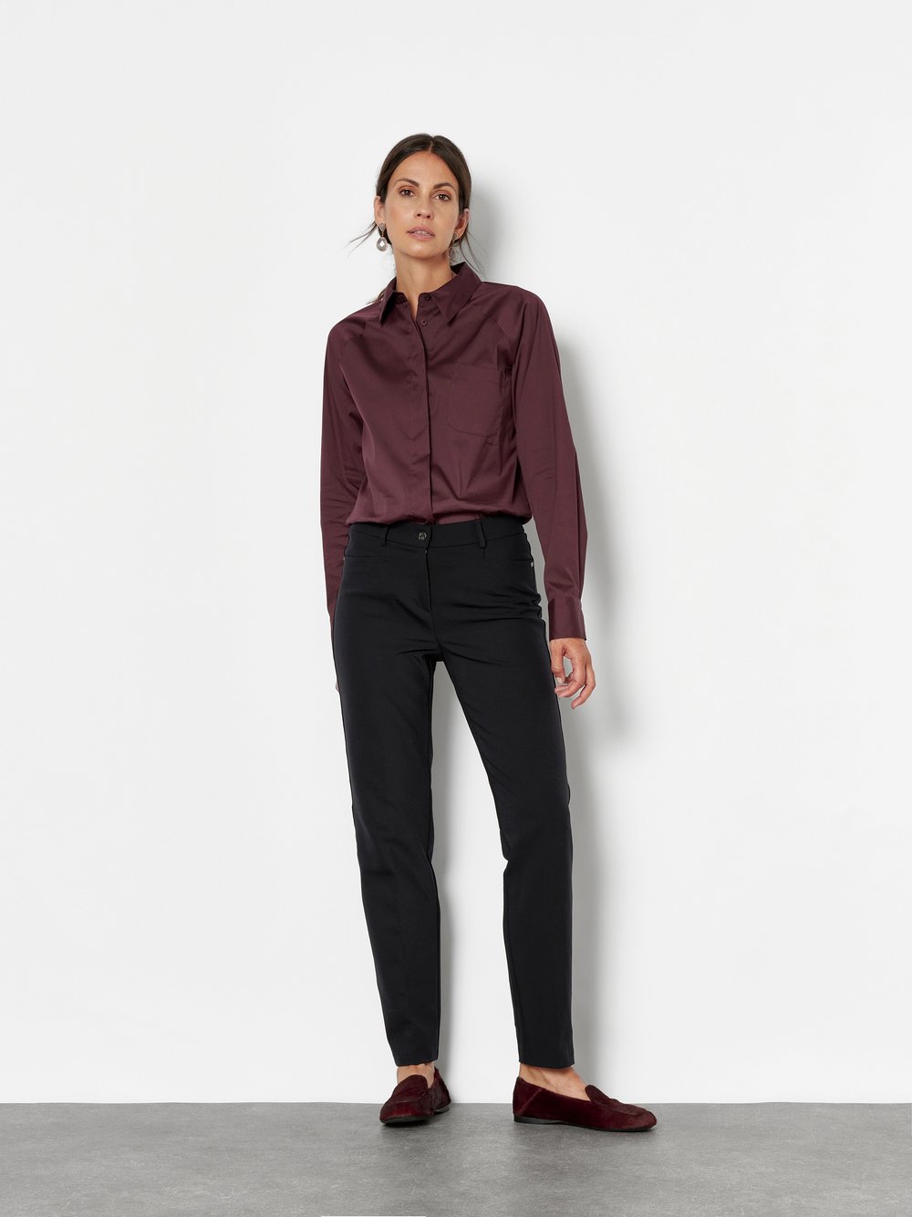 Tailoring-Hose mit Bügelfalten | Style »Jenny Smart« Schwarz