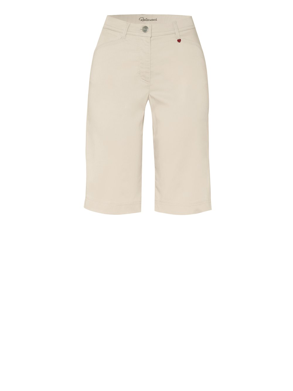 Damenshorts Meine beste Freundin Bermuda in light beige, Sommerliche Bermuda, freigestellte Produktansicht