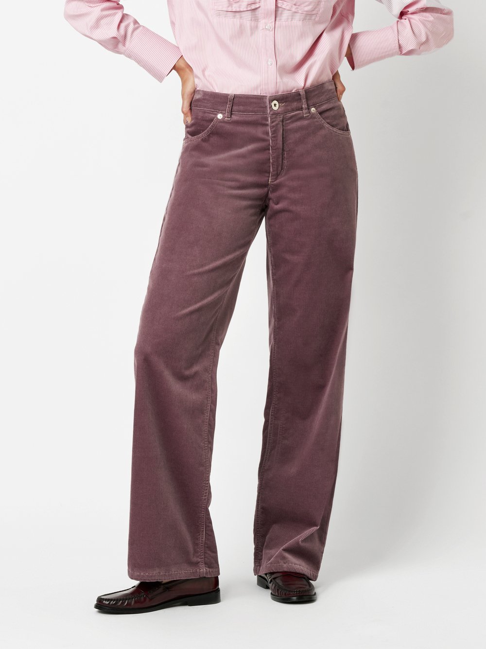 Trousers Liv mauve front view