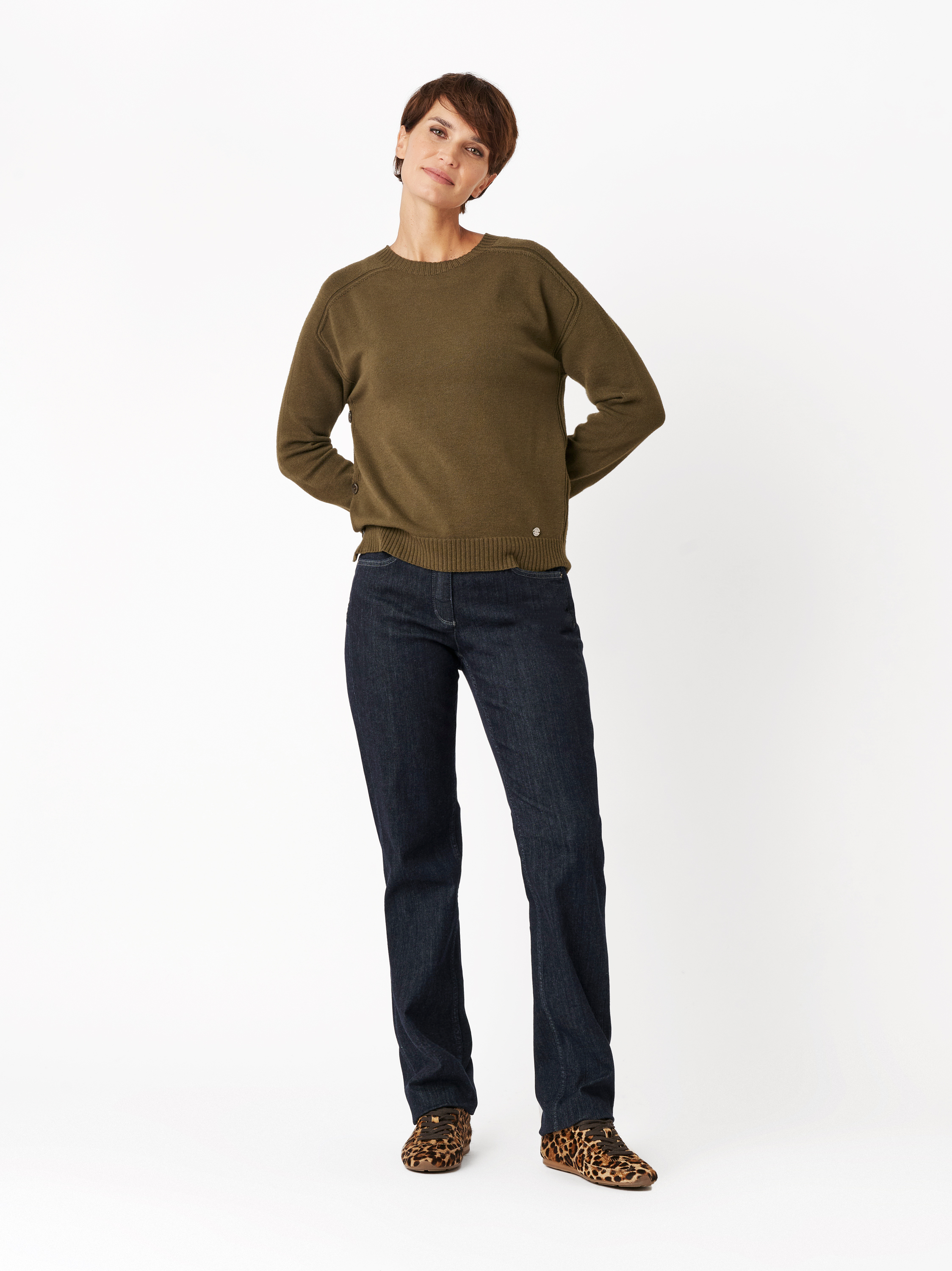 Jeans Honey rinsed blue Outfitansicht Jeans Honey rinsed blue Outfitansicht