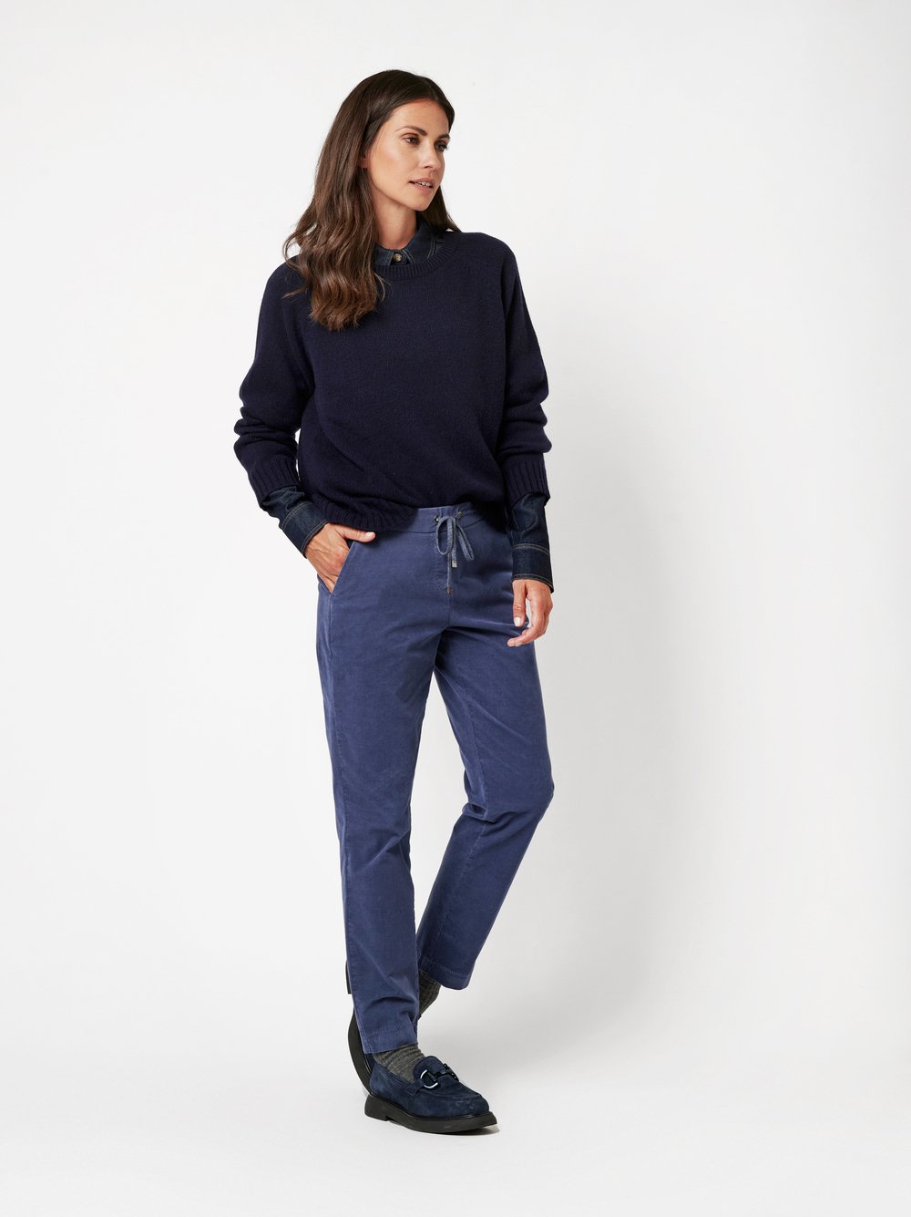 Trousers Sue blue outfit view