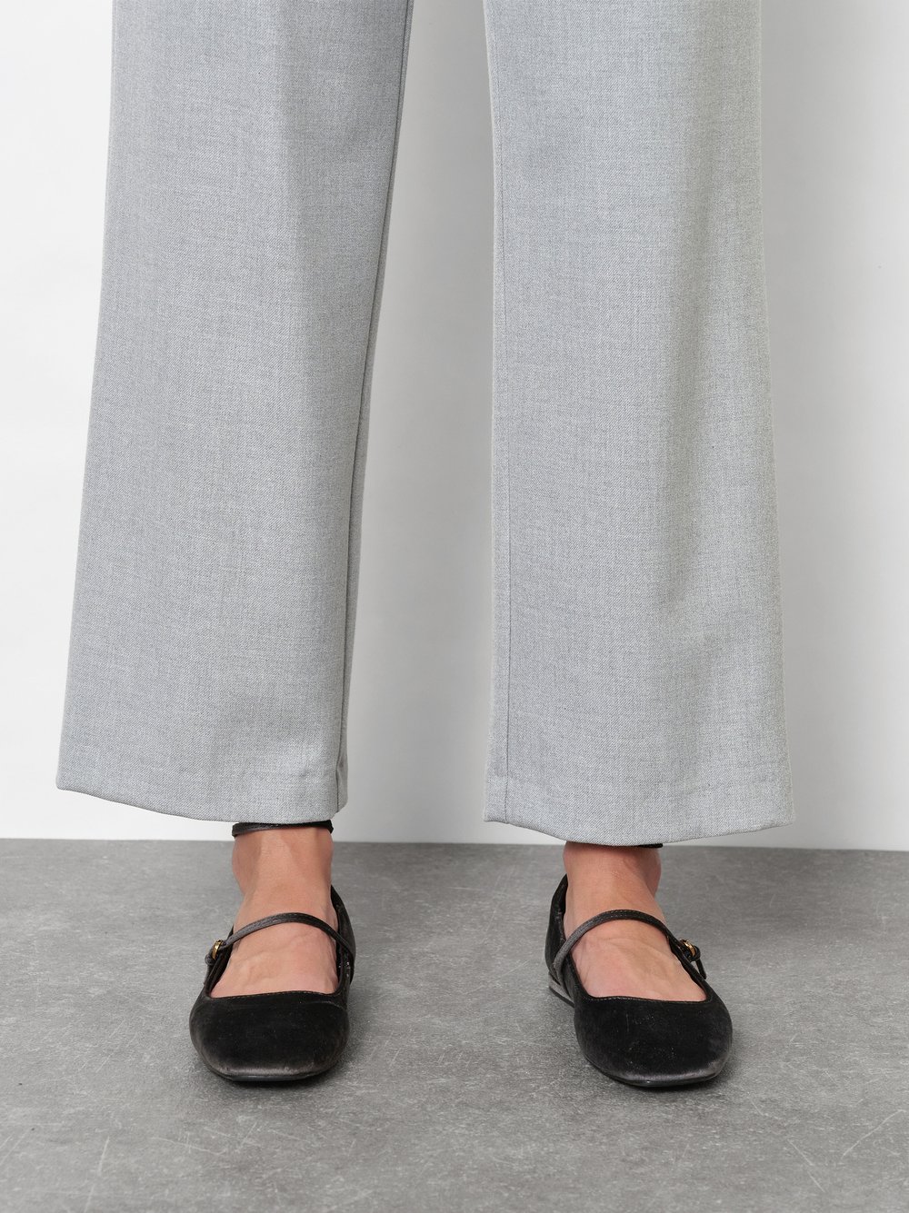 Weite 7/8-Hose aus Gabardine | Style »Sue 7/8« Hellgrau